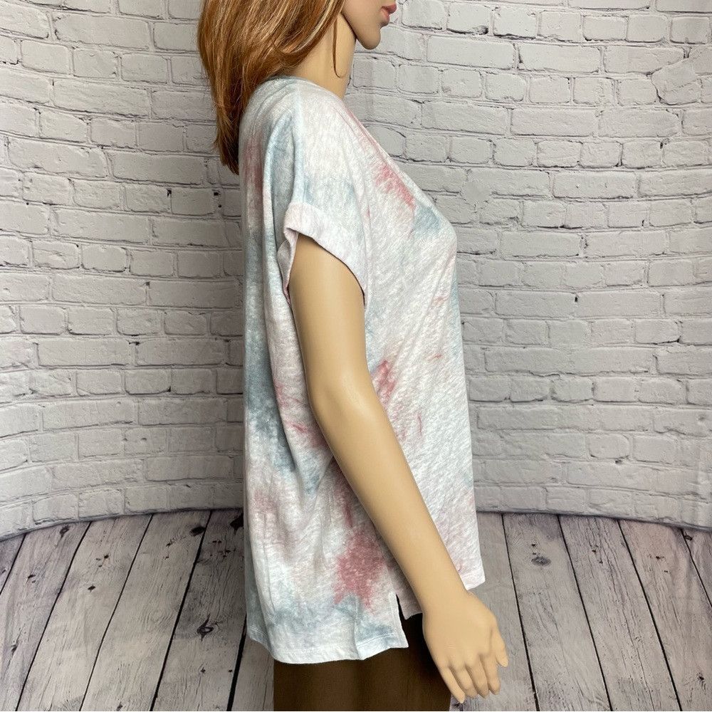 Cynthia Rowley NWT New Cynthia Rowley Tie Dye Short Sleeve Linen Top Size Size S / US 4 / IT 40 - 4 Thumbnail