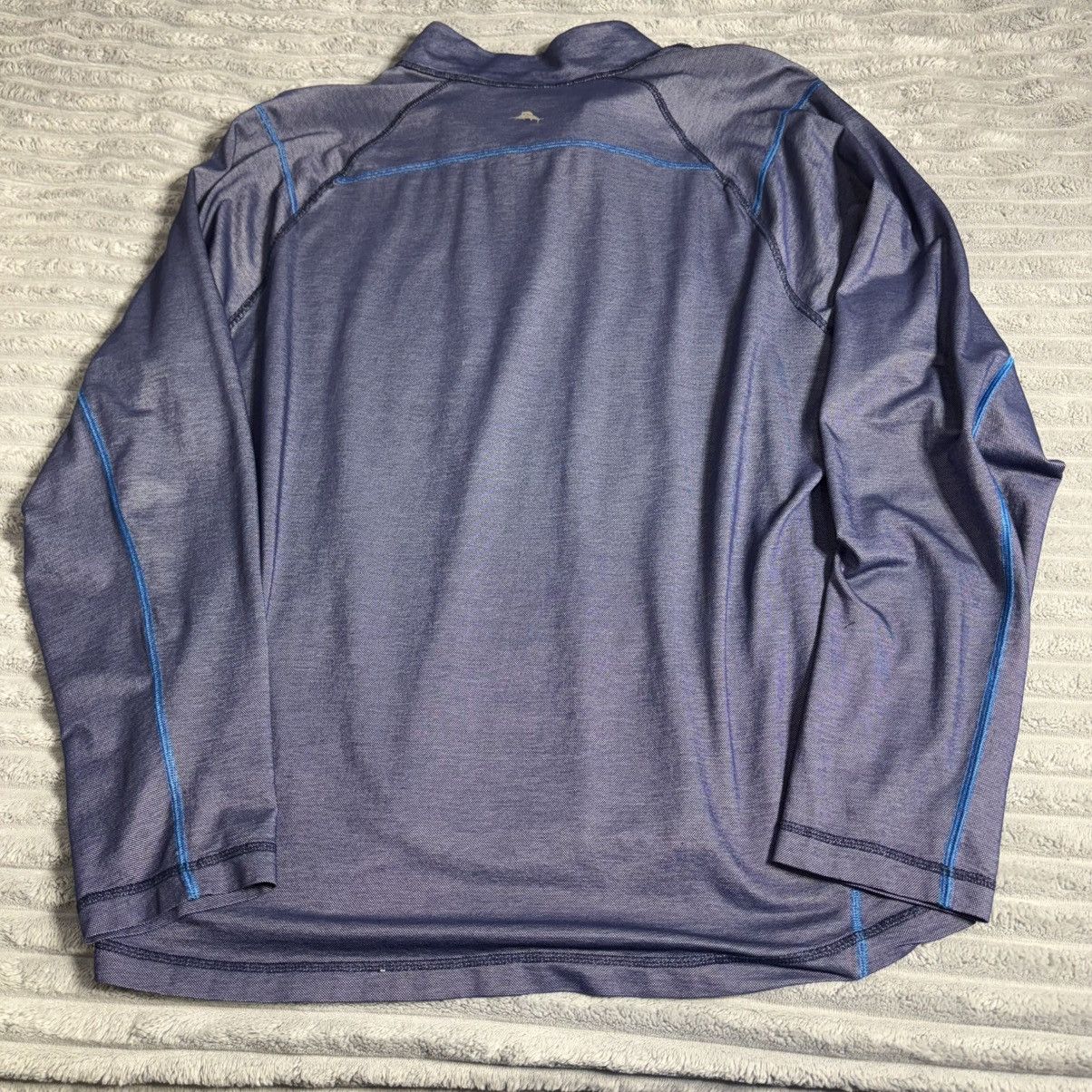 Tommy Bahama Tommy Bahama Navy Blue Light Weight 1/4 Zip Pull Over 2XL Size US XXL / EU 58 / 5 - 10 Thumbnail