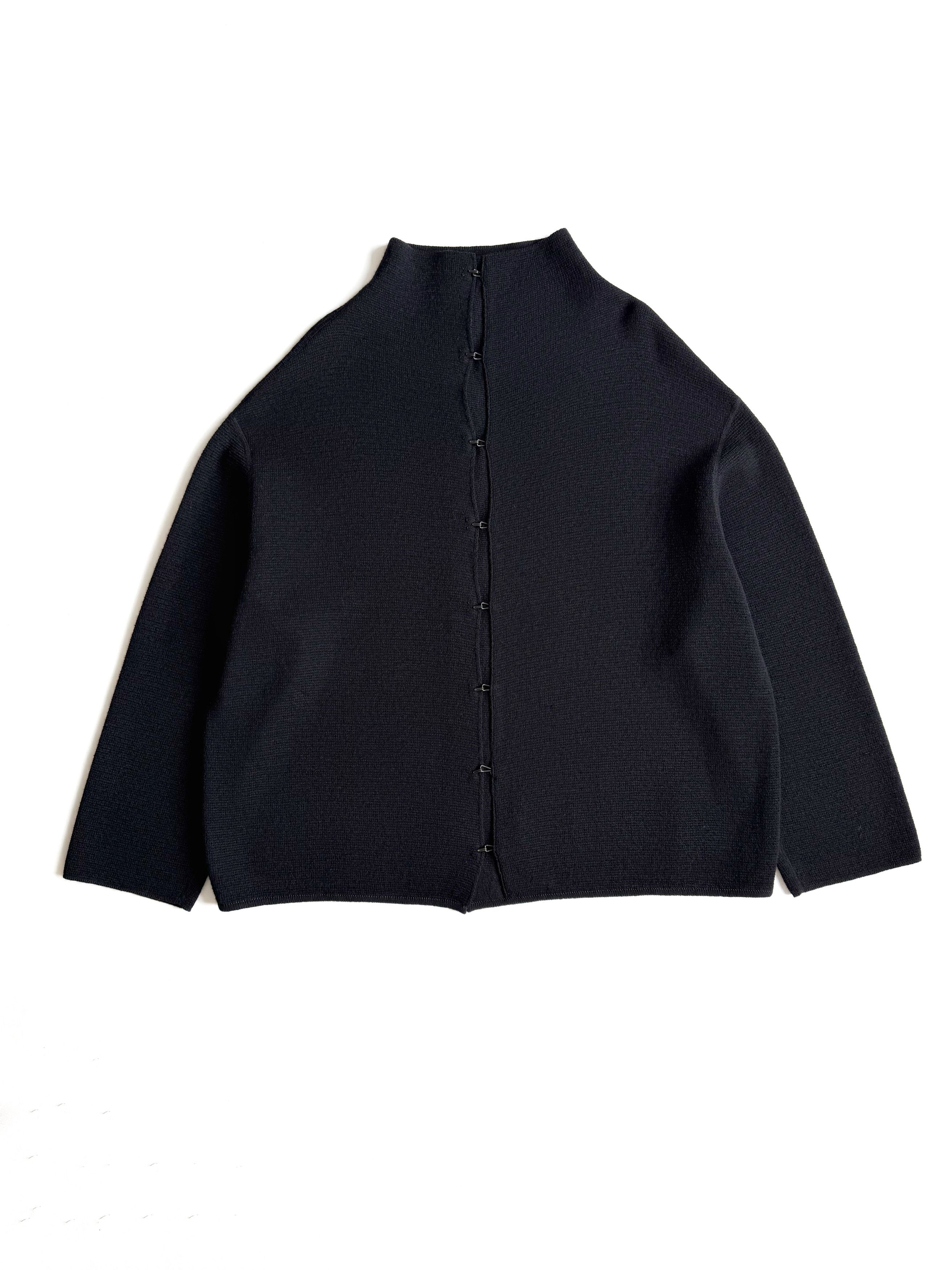 Annette Gortz Annette Gortz Bul Black Merino Wool Knit Cardigan Javcket Size XL / US 12-14 / IT 48-50 - 1 Thumbnail
