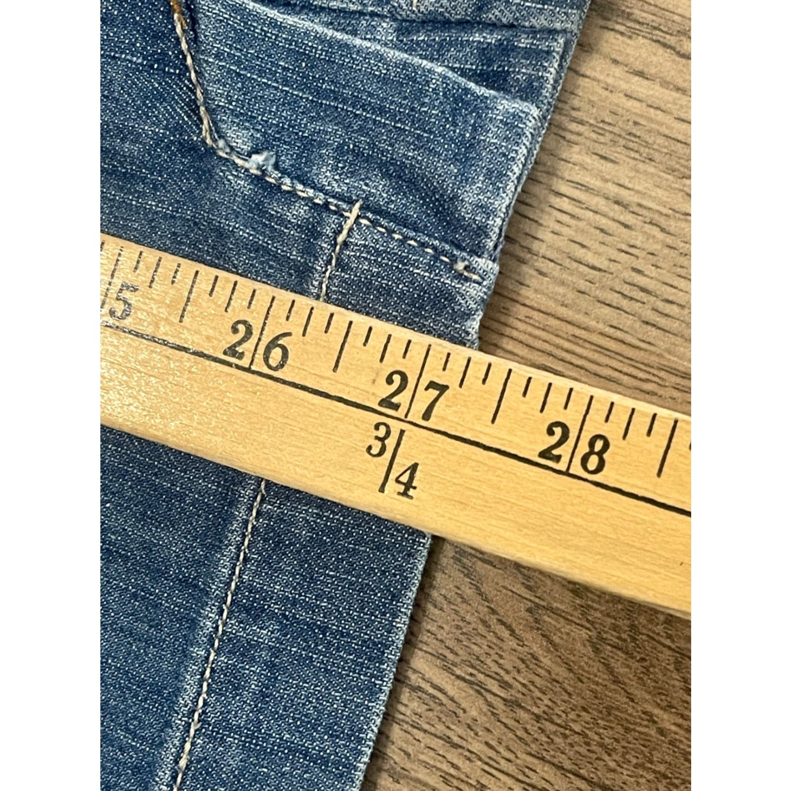 Vintage Northcrest Jeans Women's 12 Blue Denim Capri Pockets Regular Inseam 18 Vintage No Size 34" / US 12 / IT 48 - 4 Thumbnail