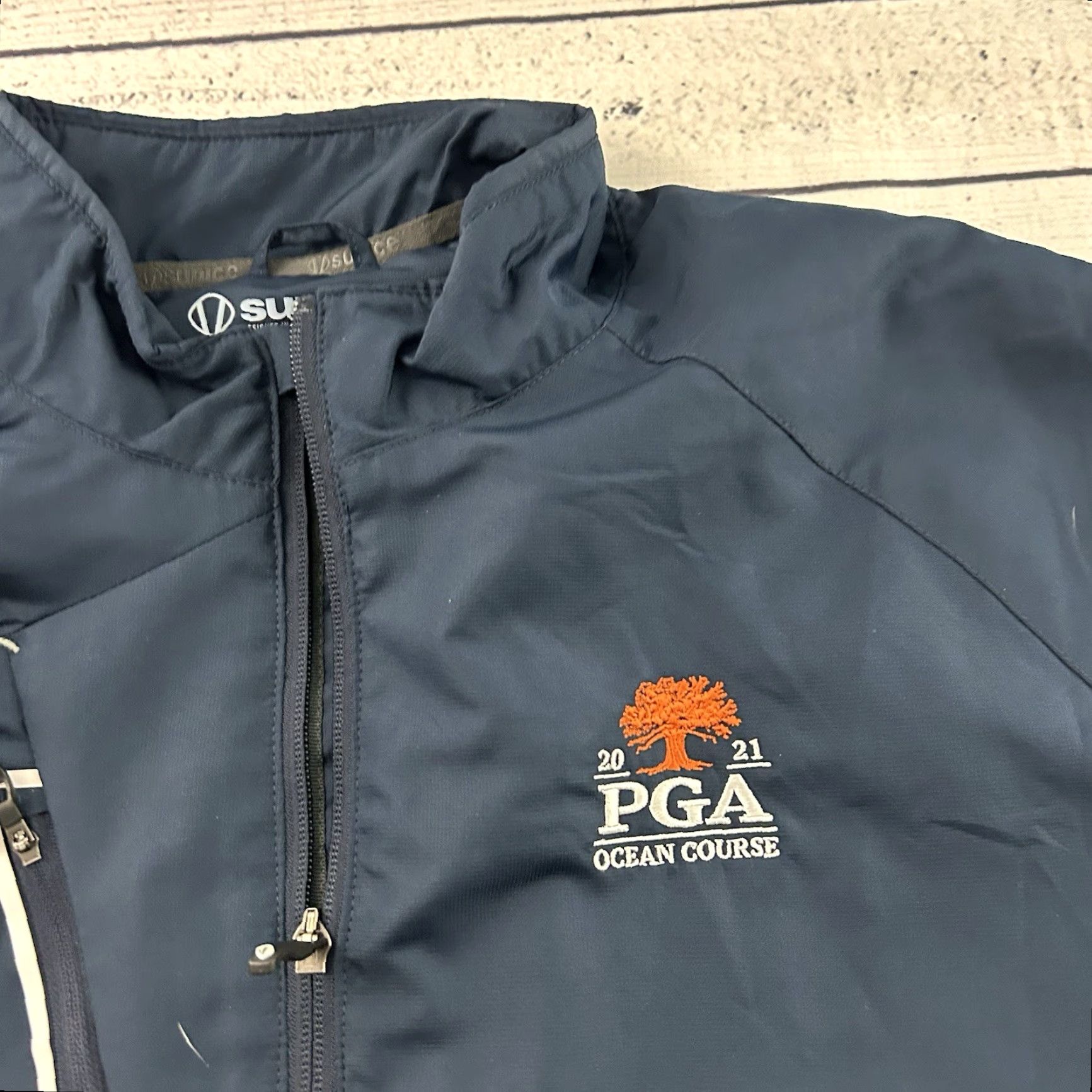 Vintage Sunice PGA 2021 Ocean Course Full Zip Windbreaker Jacket Men's L Blue Size US L / EU 52-54 / 3 - 2 Thumbnail