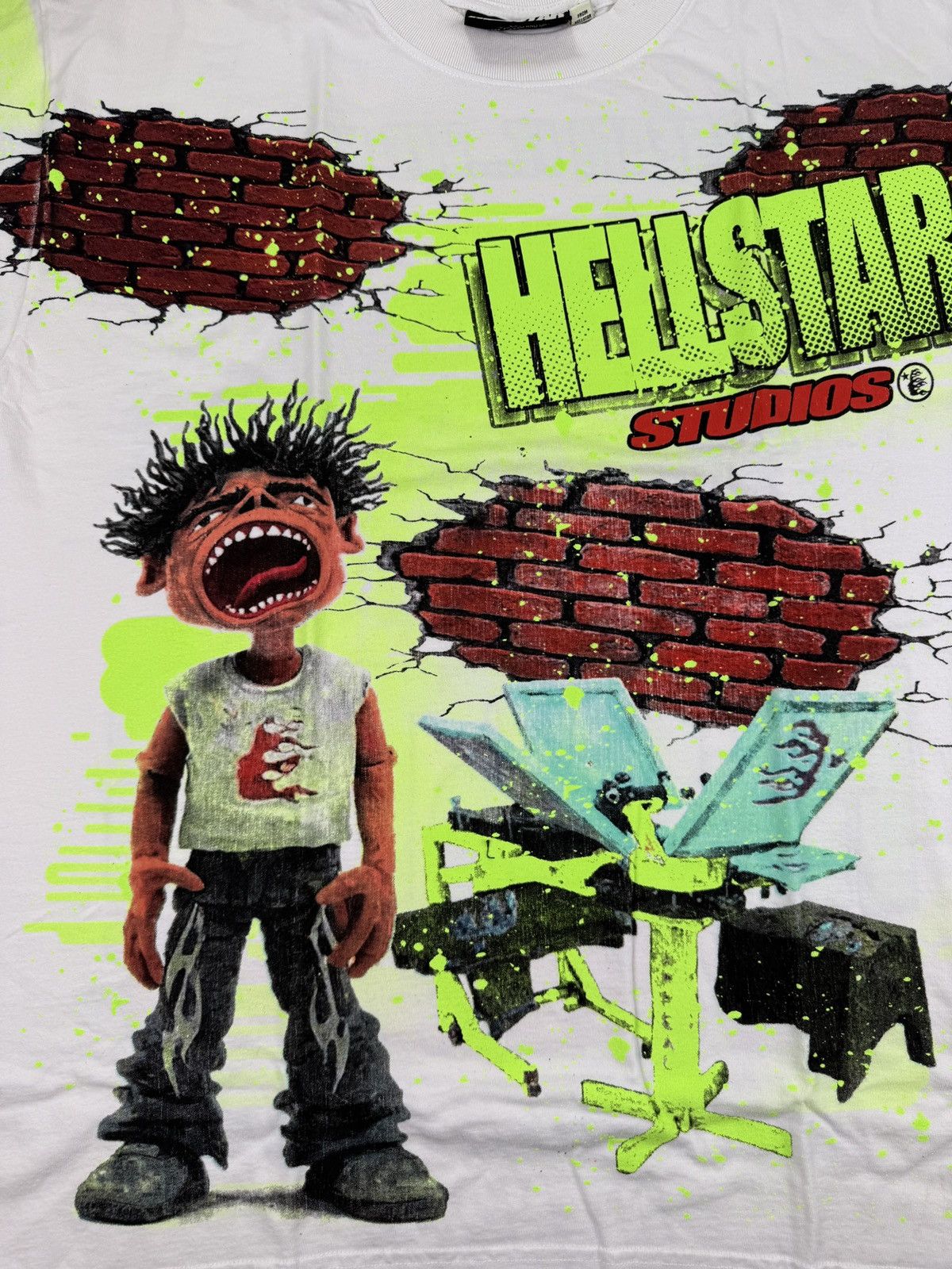 HELLSTAR Hellstar Studios Brick Wall T-shirt Size US XL / EU 56 / 4 - 2 Thumbnail