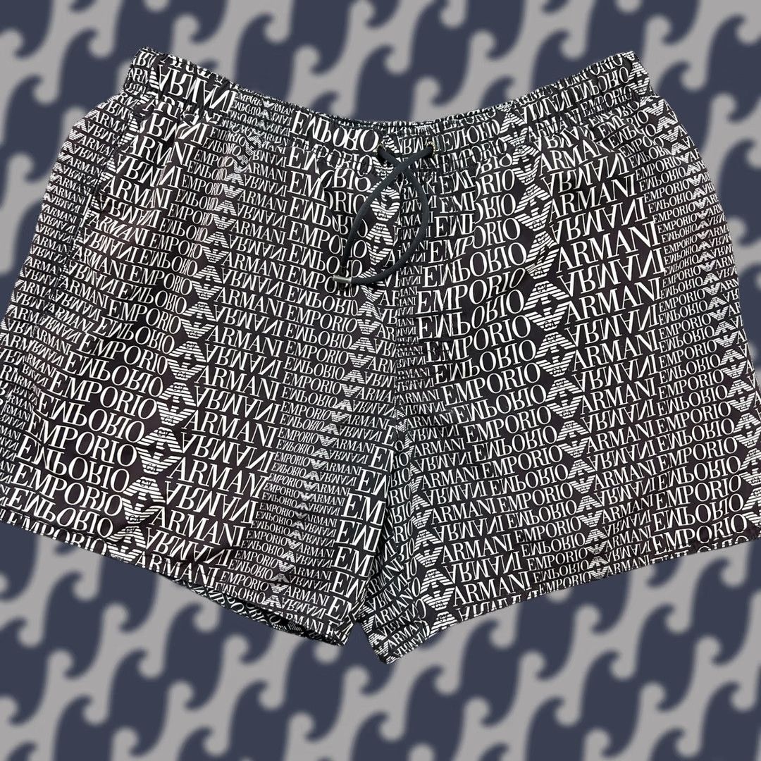 Emporio Armani Emporio Armani Mens Shorts Beach Swim Trunks Logo Print Size 48 Drawstrings Multicolor Size US 32 / EU 48 - 1 Thumbnail