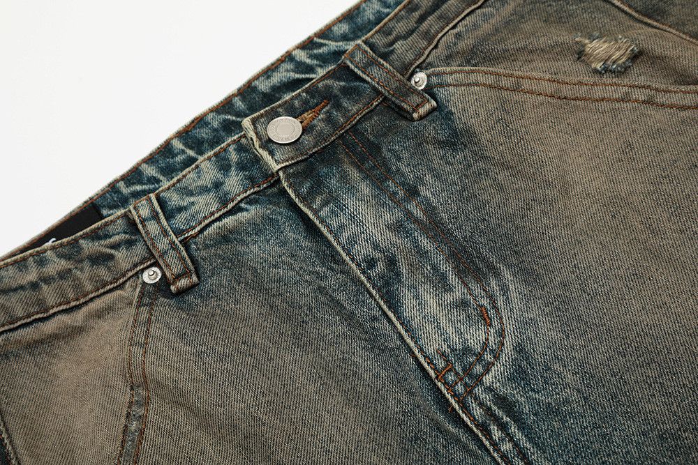 Vintage American washed distressed men's ripped jeans Size US 32 / EU 48 - 3 Thumbnail