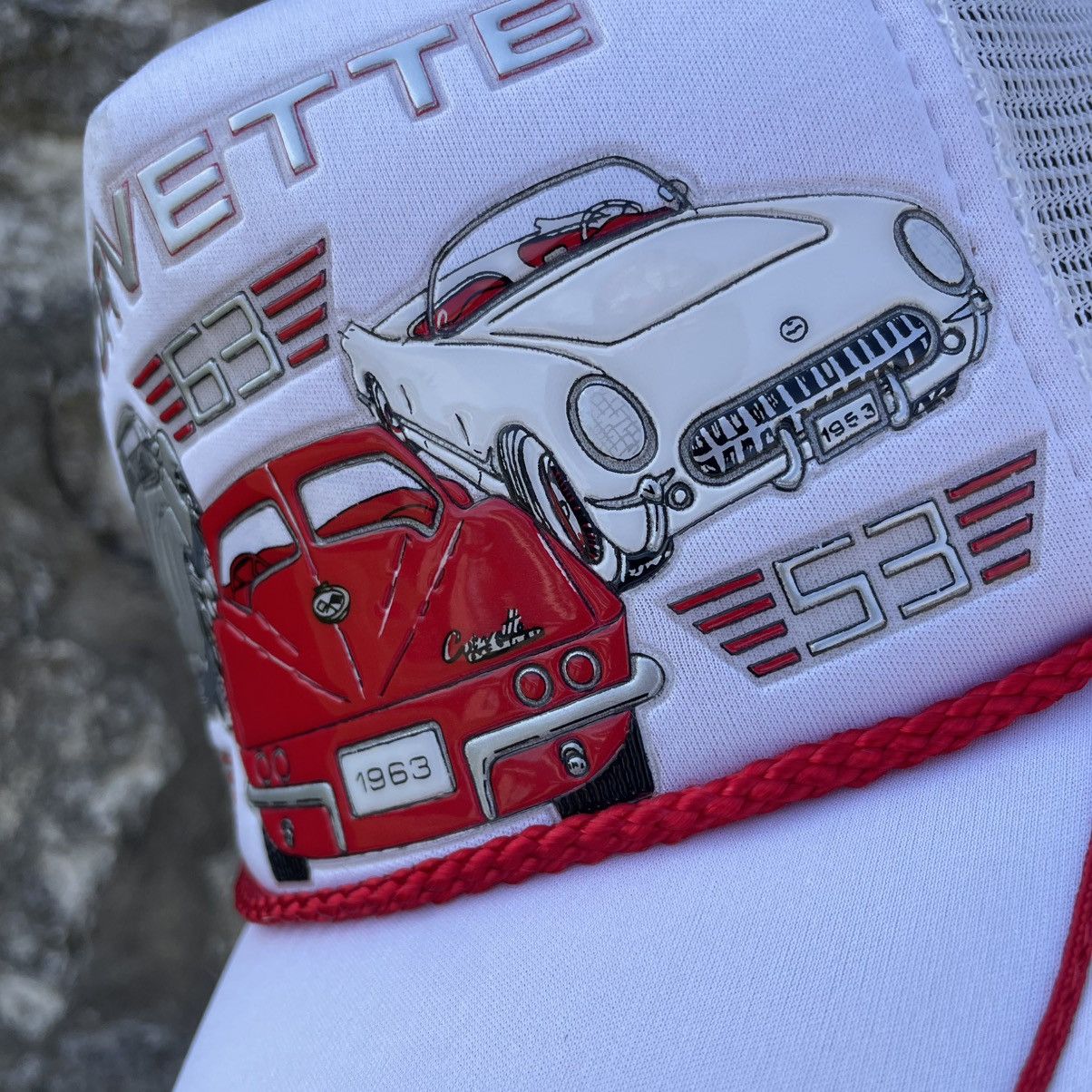 Chevrolet Vintage 80s Chevrolet Corvette Rope Trucker Hat Snapback Size ONE SIZE - 4 Thumbnail
