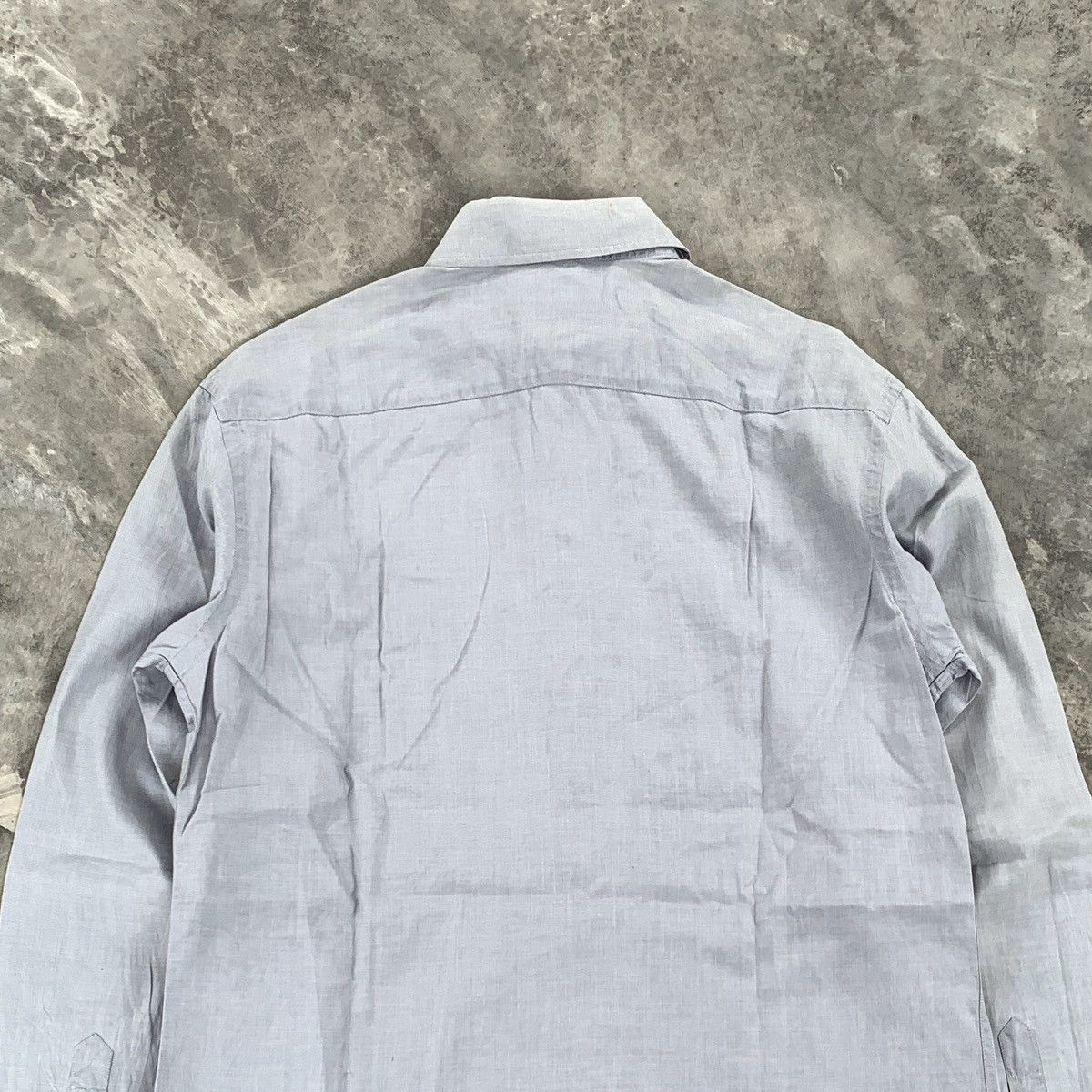 Giorgio Armani Vintage Giorgio Armani Button Ups Gray Shirt Size US M / EU 48-50 / 2 - 8 Thumbnail