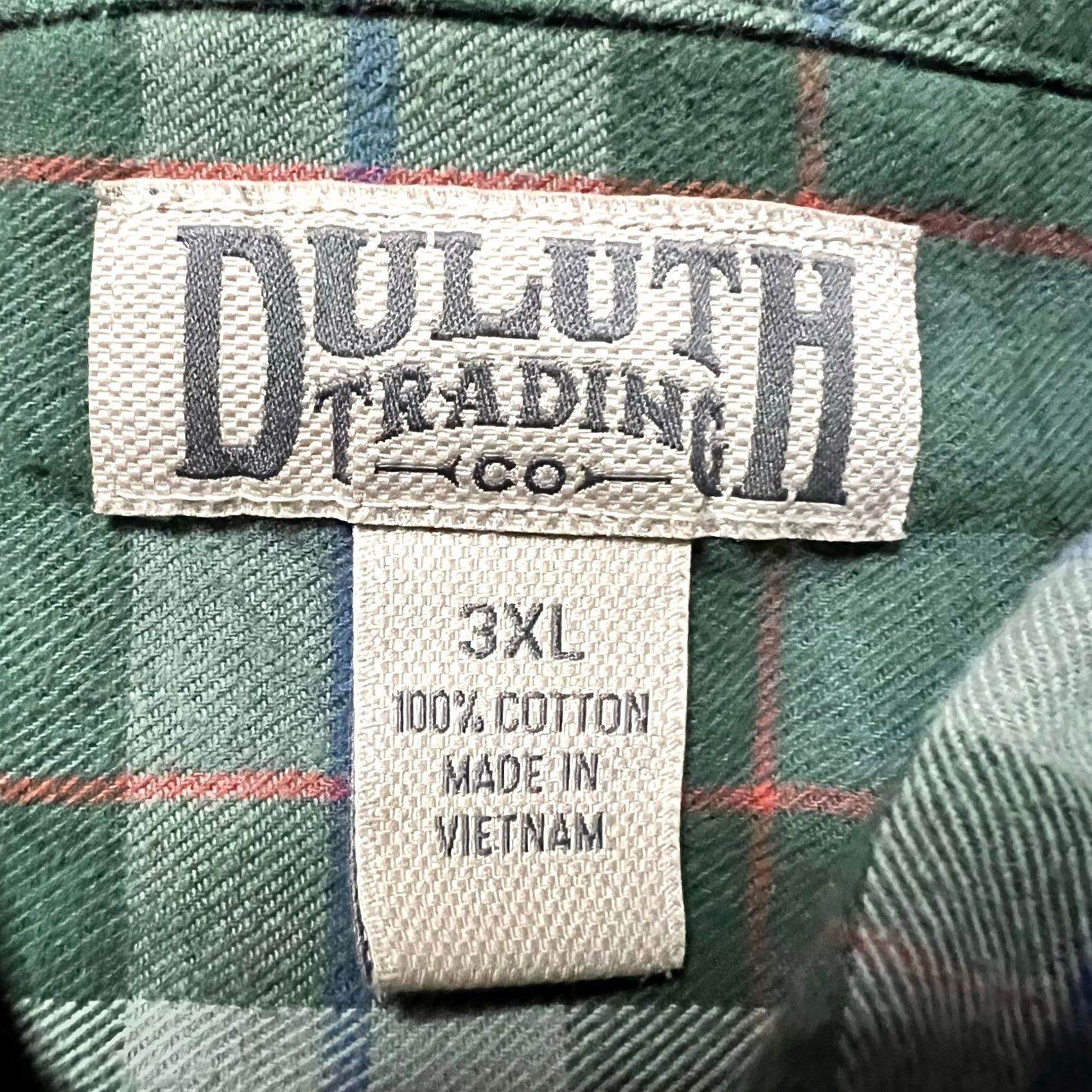 Duluth Trading Company Duluth Trading Flannel Shirt Mens 3XL Green Plaid Free Swingin Relaxed Fit Size US XXL / EU 58 / 5 - 4 Thumbnail