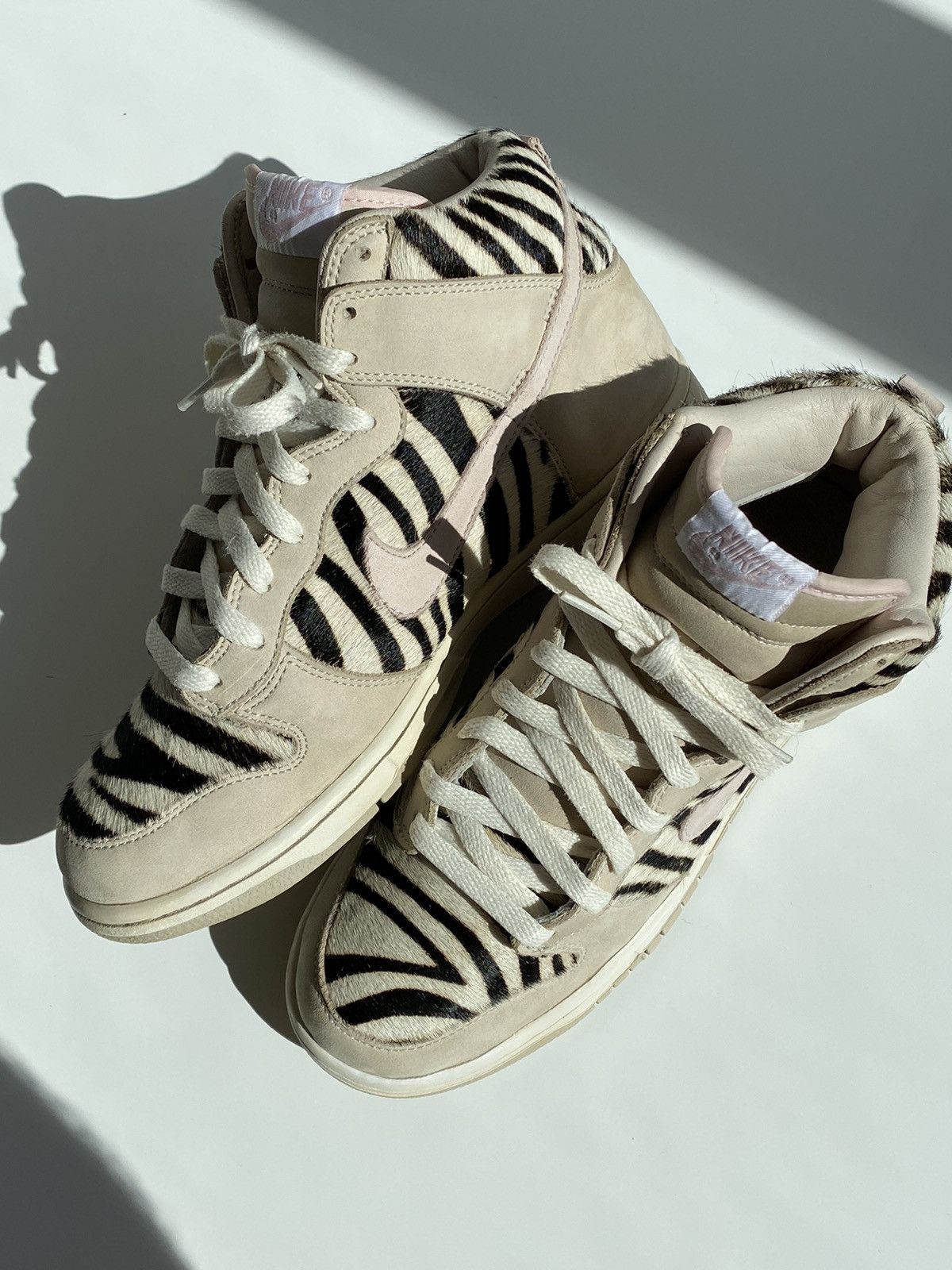 Nike 2004 Nike Dunk High Zebra Horse Hair Birch Size US 8 / EU 41 - 7 Thumbnail