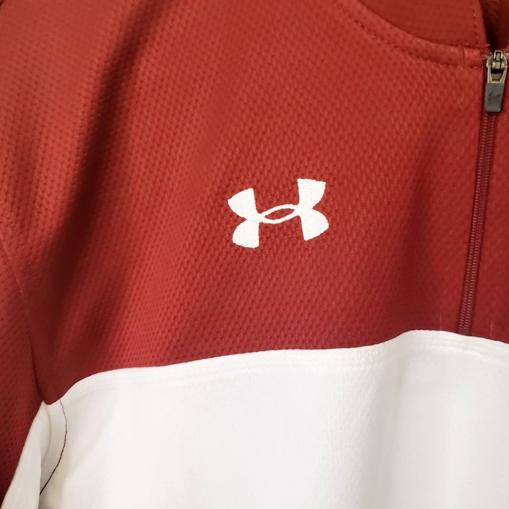 Under Armour Under Armour Pullover Shirt Mens L Garnet Wht Carolina Gamecocks Tech 1/4 Zip LS Size US L / EU 52-54 / 3 - 6 Thumbnail