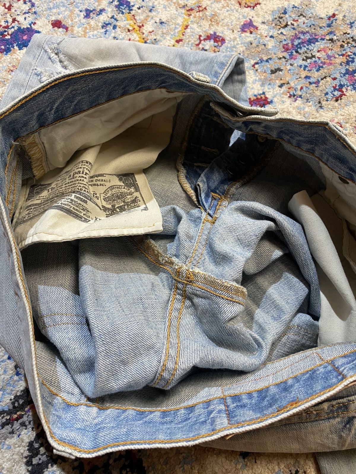Levi's × Vintage Distressed Washed Blue Rindem Japan 501 Levis 30x32 Size US 32 / EU 48 - 20 Thumbnail
