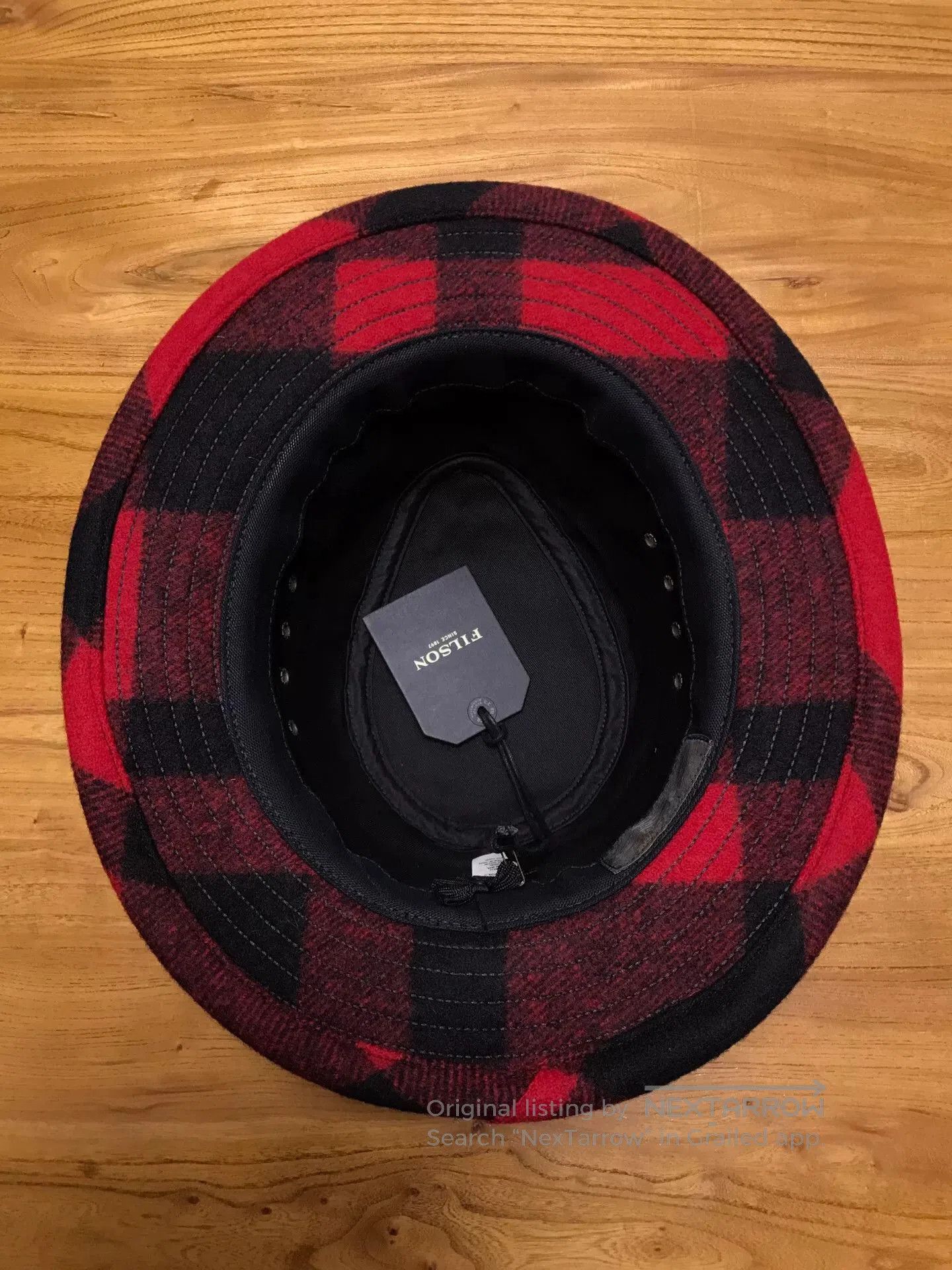 Filson Filson Red Black Plaid Wool Fedora XL. Size ONE SIZE - 5 Thumbnail