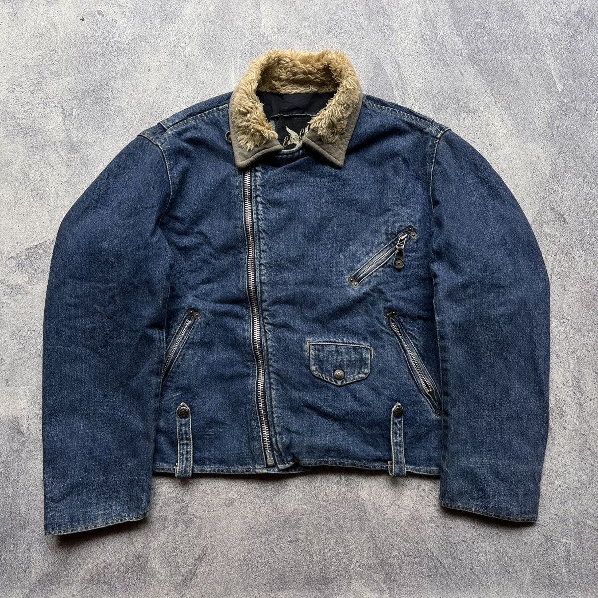 Edwin 90’s Edwin Company Motorcycle Riders Denim Jacket Size US M / EU 48-50 / 2 - 4 Thumbnail