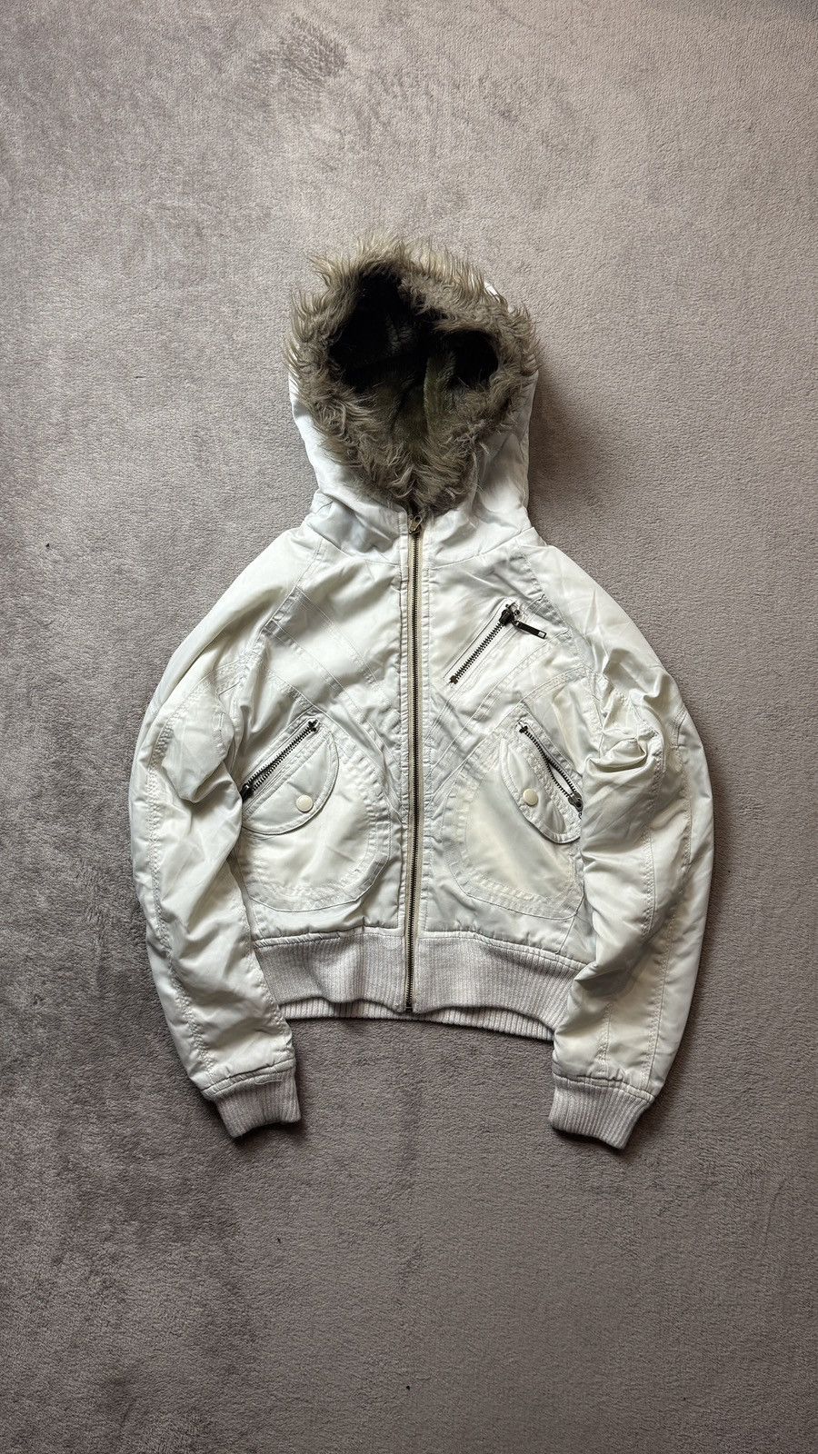 Japanese Brand Y2K faux fur jacket Ifsixwasnine Yohji LGB Goa military Size US S / EU 44-46 / 1 - 1 Thumbnail