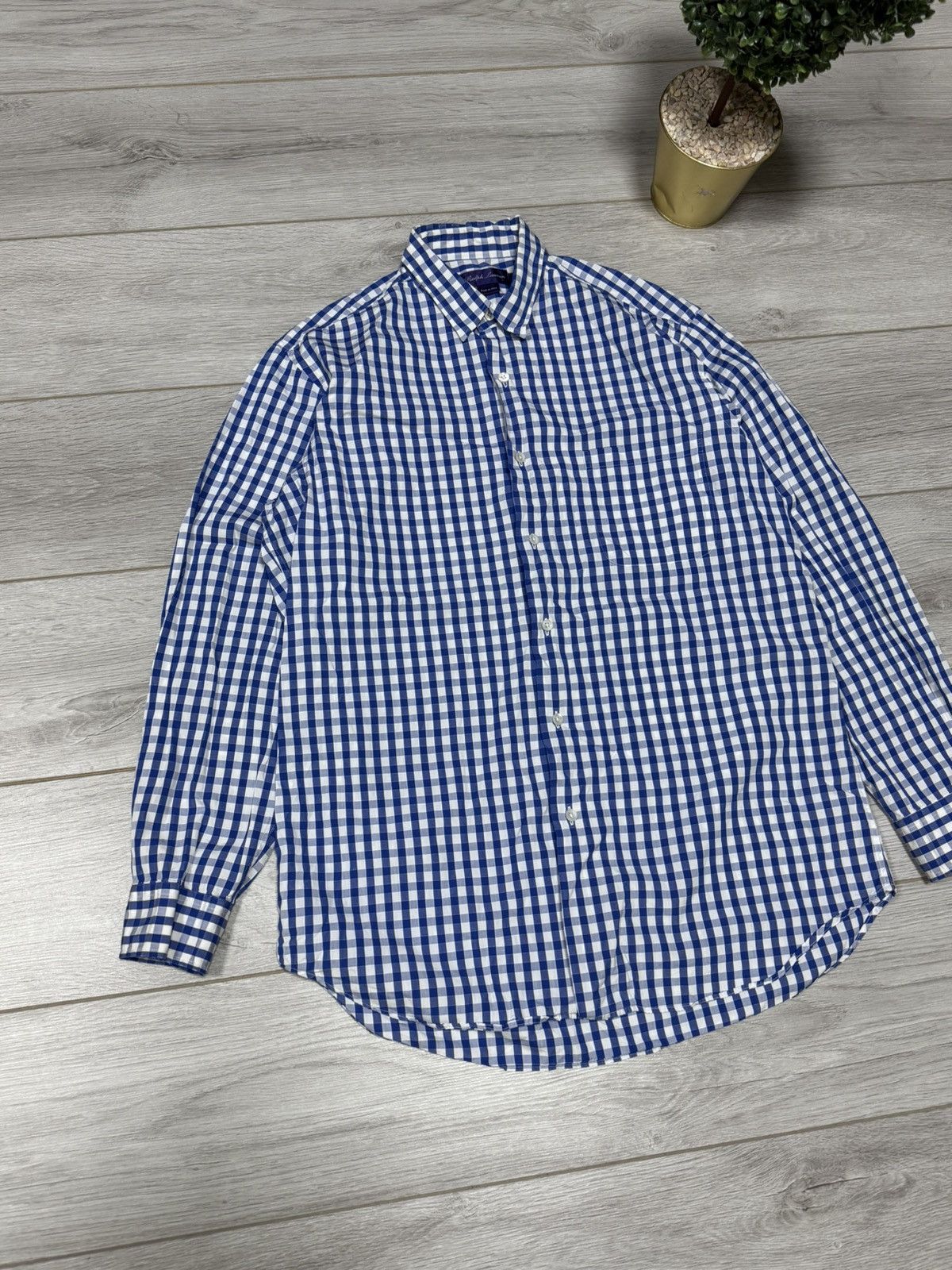 Ralph Lauren Purple Label Ralph Lauren POLO Purple Label shirt check mesh Size US L / EU 52-54 / 3 - 2 Thumbnail