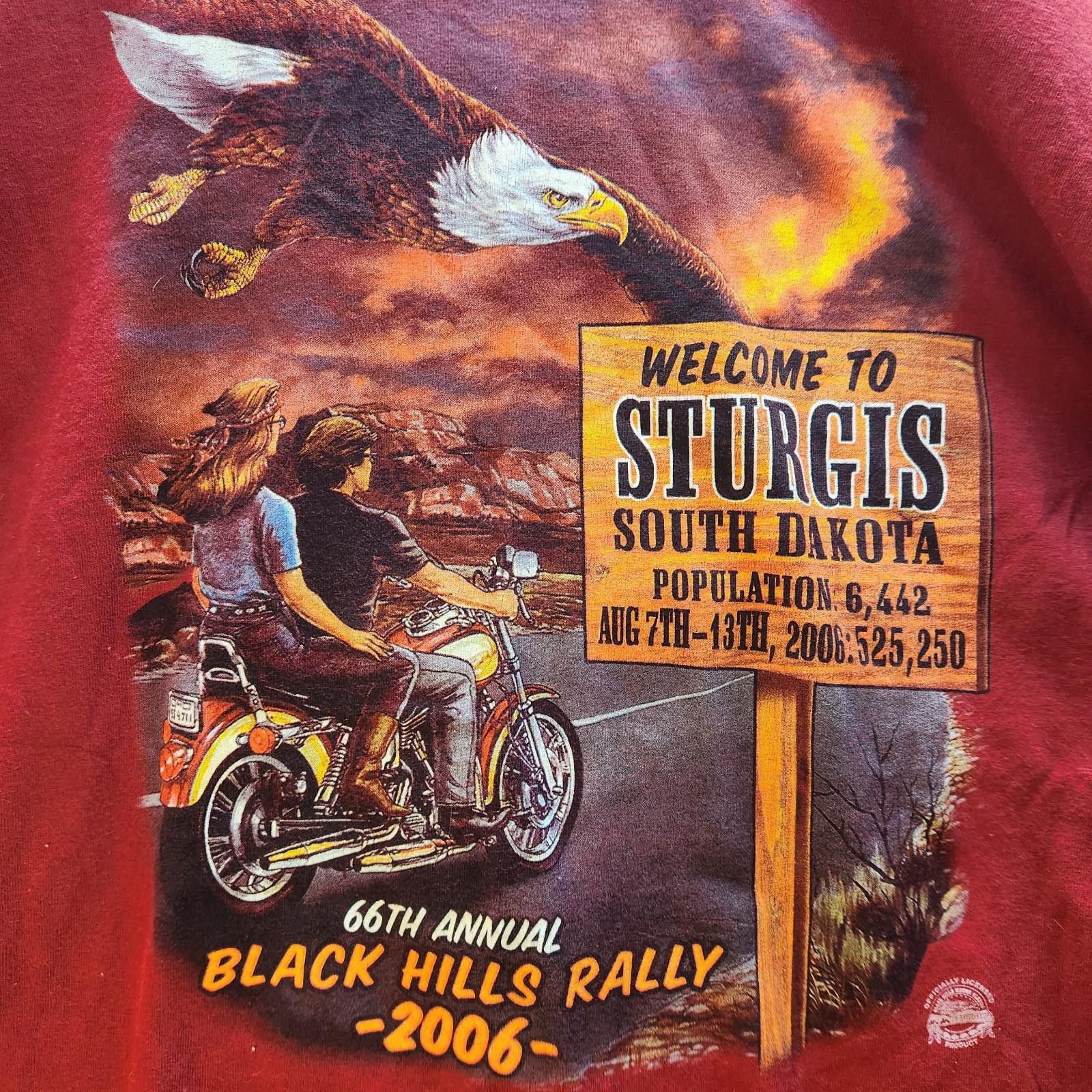 Gildan Sturgis 2006 Black Hills Rally Tshirt Red Size XL Size US XL / EU 56 / 4 - 2 Thumbnail