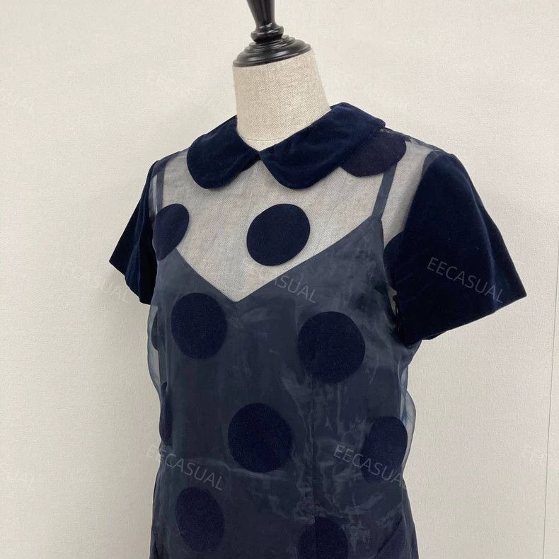 Comme des Garcons Comme Des Garcons Velvet polka-dot short sleeve ball colla Size M / US 6-8 / IT 42-44 - 2 Thumbnail