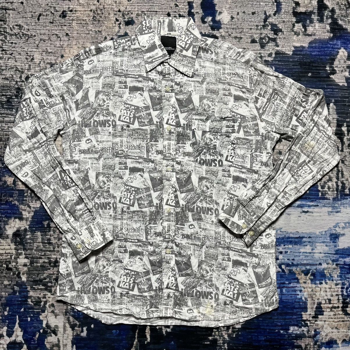 Splendid Satisfaction Anarchy Punk Full Print Shirt Button