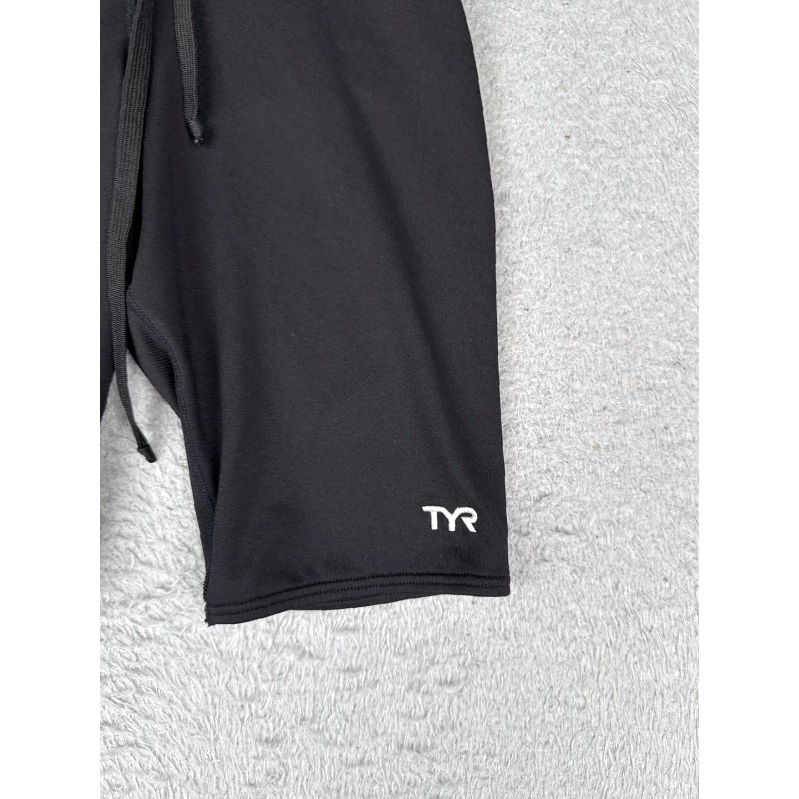Vintage TYR Mens Swim Jammers 28 Black Racing Jammer Shorts Drawstring Lined Team Patch Jammer Bottoms Sports Mens (Men) Size US 28 / EU 44 - 2 Thumbnail