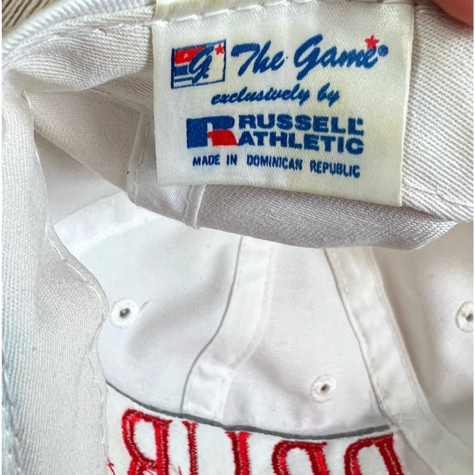 Russell Athletic VINTAGE The Game Snapback Hat College Business Men One Size White Adjustable Lightweight Drury College School Of Business The Game Size ONE SIZE - 4 Thumbnail