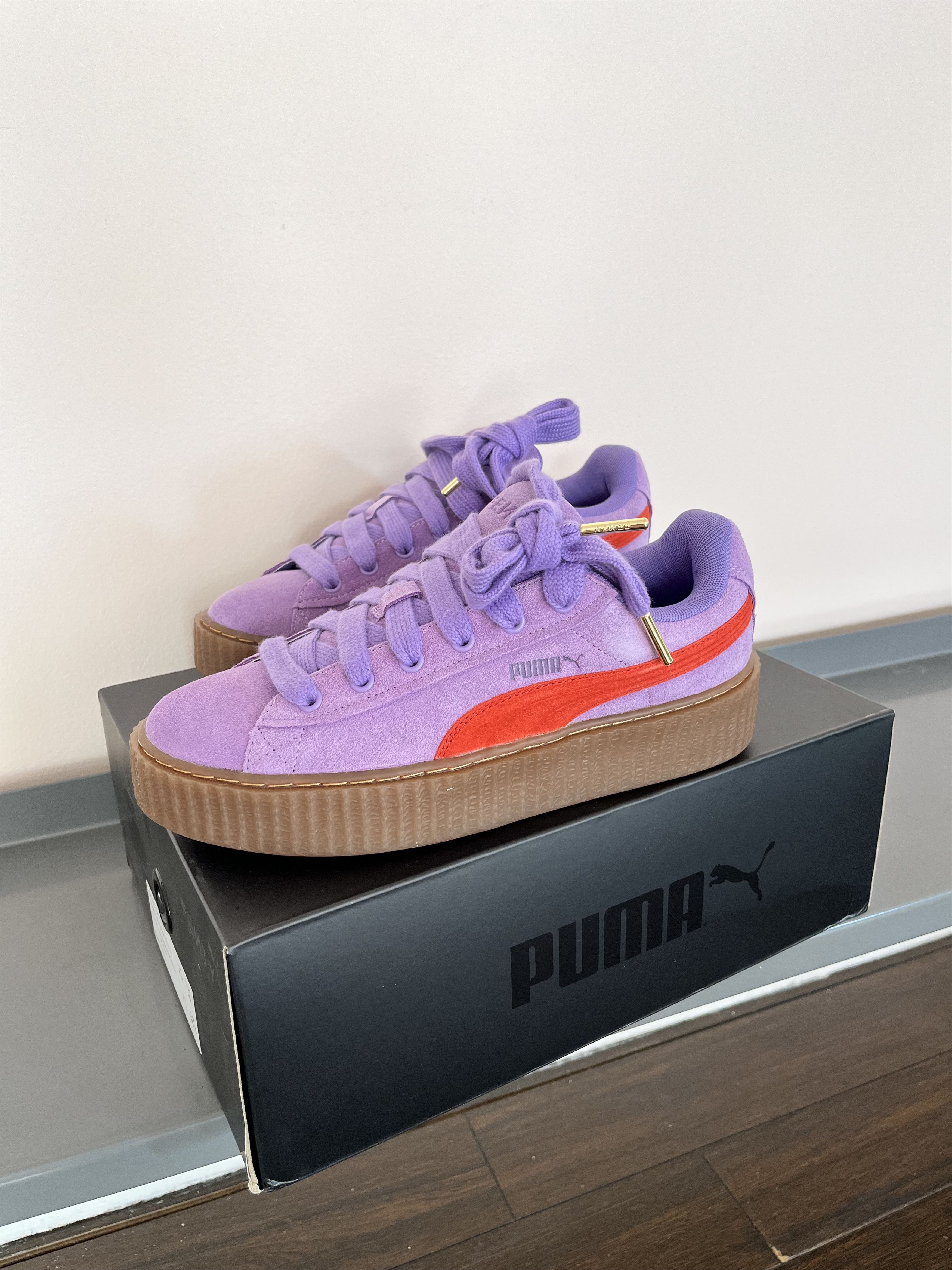Fenty × Puma Creeper Phatty Suede Sneakers Size US 7.5 / EU 40-41 - 2 Thumbnail