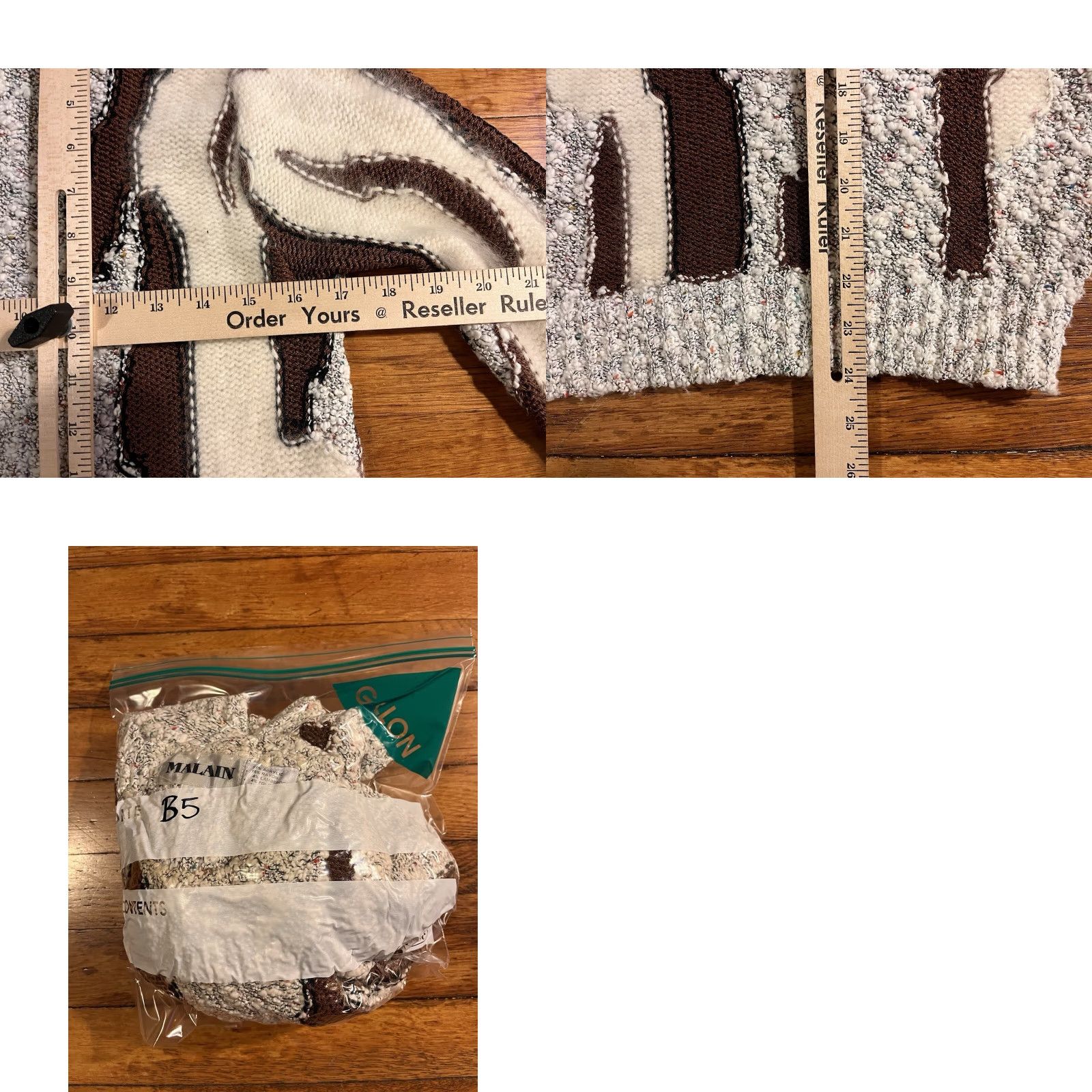 Vintage VINTAGE Malain Angora Lambswool Blend Sweater Women’s Medium Grey Brown 90s Size M / US 6-8 / IT 42-44 - 8 Thumbnail