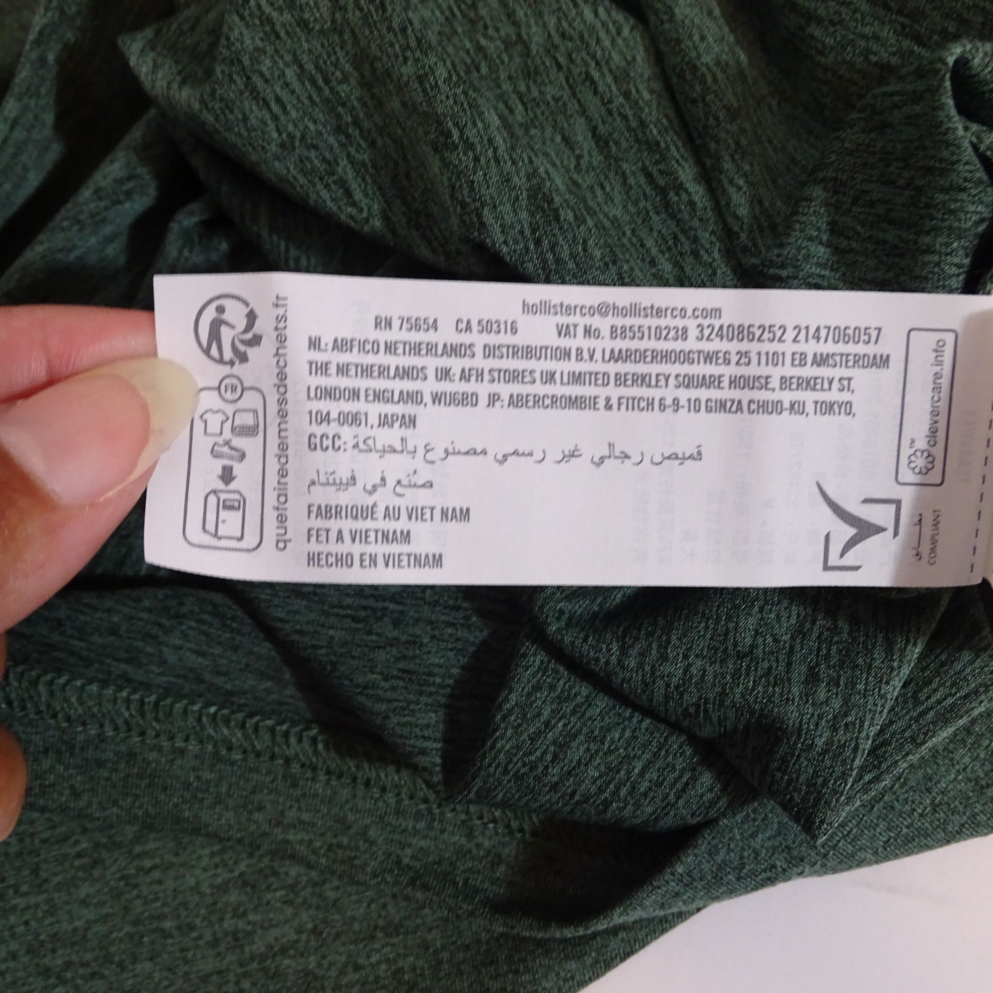 Hollister Hollister Men Relaxed Fit Heather Green Crew T-Shirt Size M Size US M / EU 48-50 / 2 - 8 Thumbnail