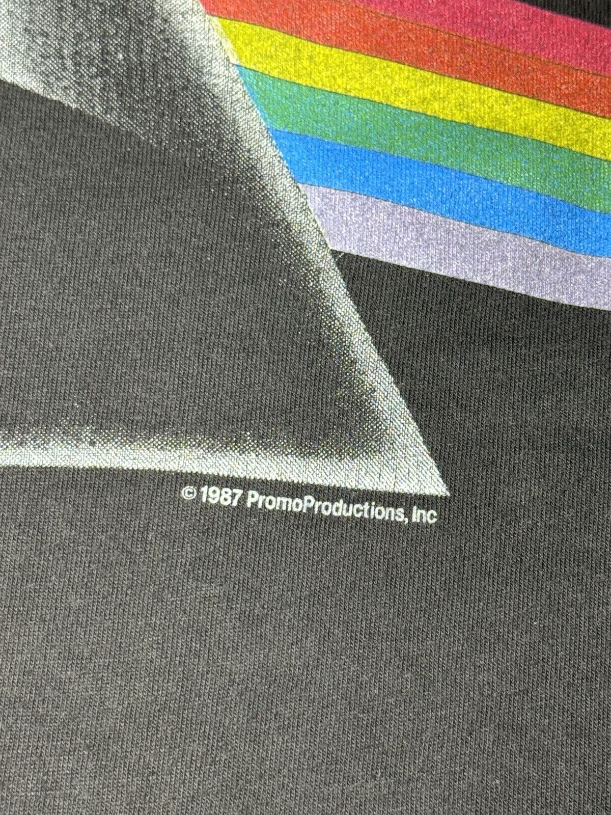 Vintage Vtg 80s Pink Floyd Iconic Dark Side Of Moon Tour T Shirt Size US L / EU 52-54 / 3 - 3 Thumbnail