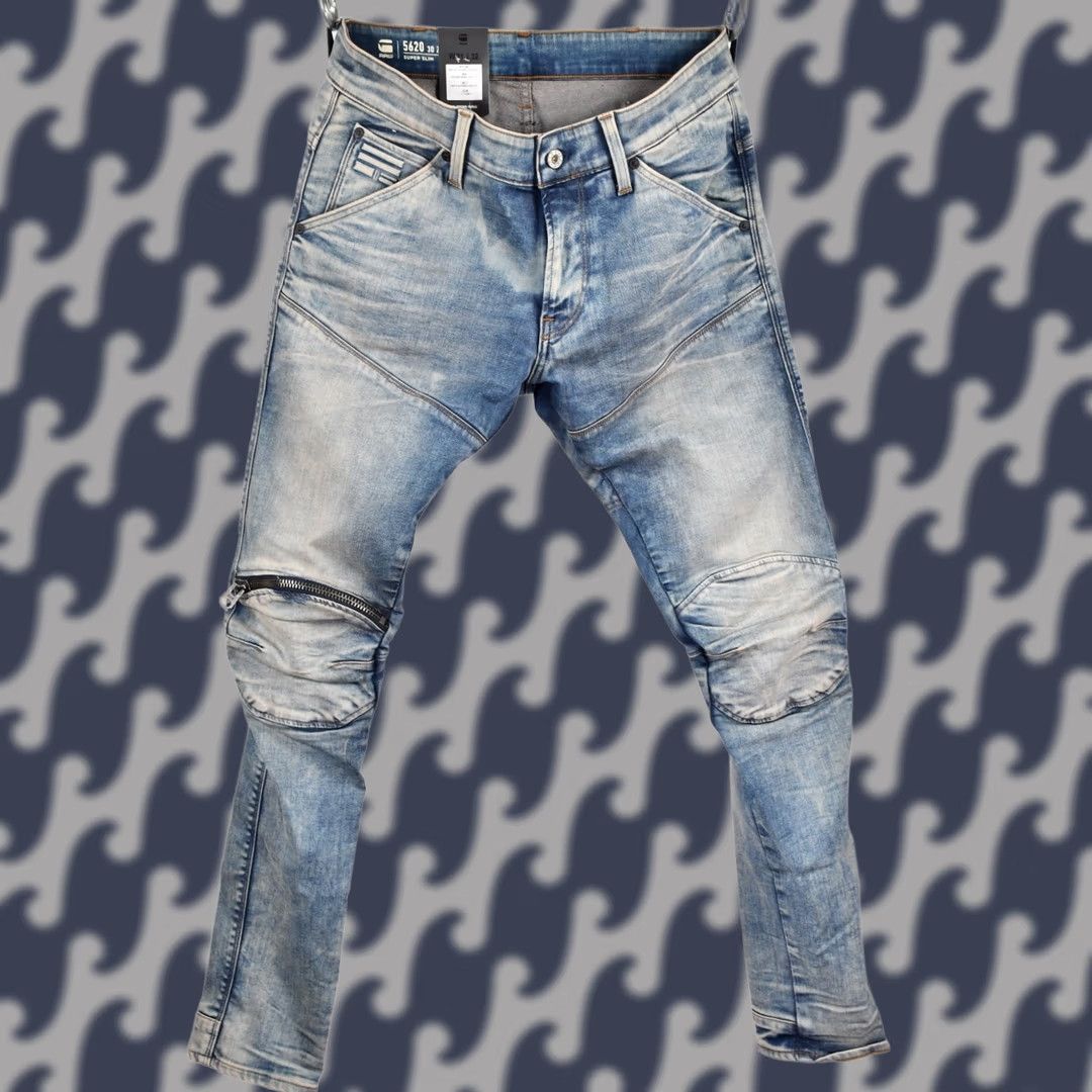 G-Star G-Star 5620 3D Zip Knee Super Slim Gavi Superstretch Jeans size W31 L32 Men blue Size US 31 - 1 Thumbnail
