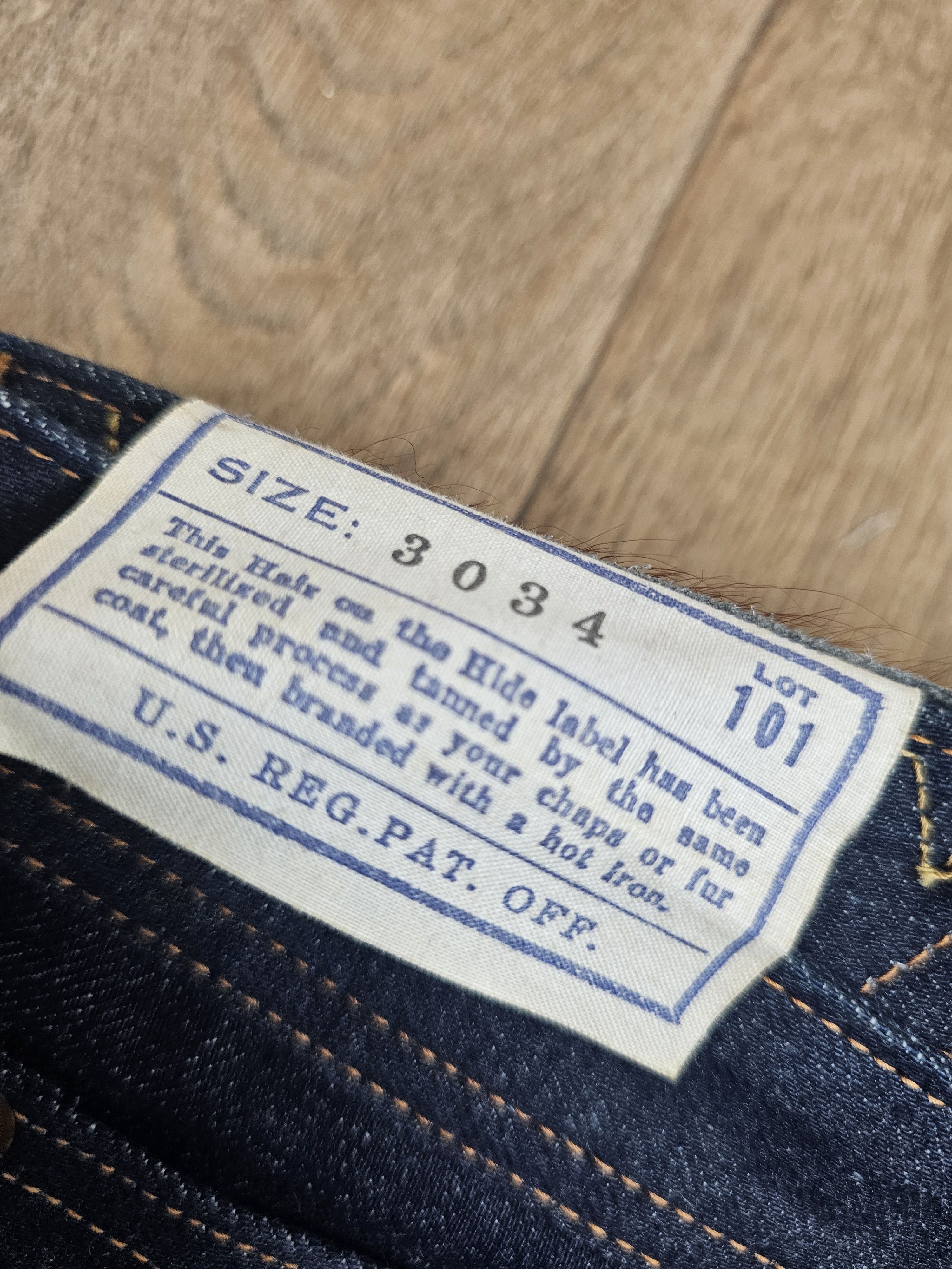 Lee Lee 101B Hair on Hide Japan 1937 Cowboy 101 not LVC 501XX Size US 30 / EU 46 - 8 Thumbnail