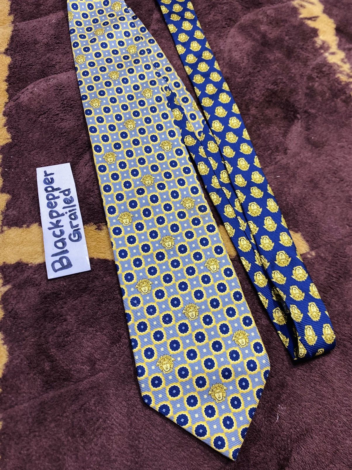 Versace Gianni Versace Medusa Logo Silk Tie Luxury Italy Size ONE SIZE - 1 Thumbnail