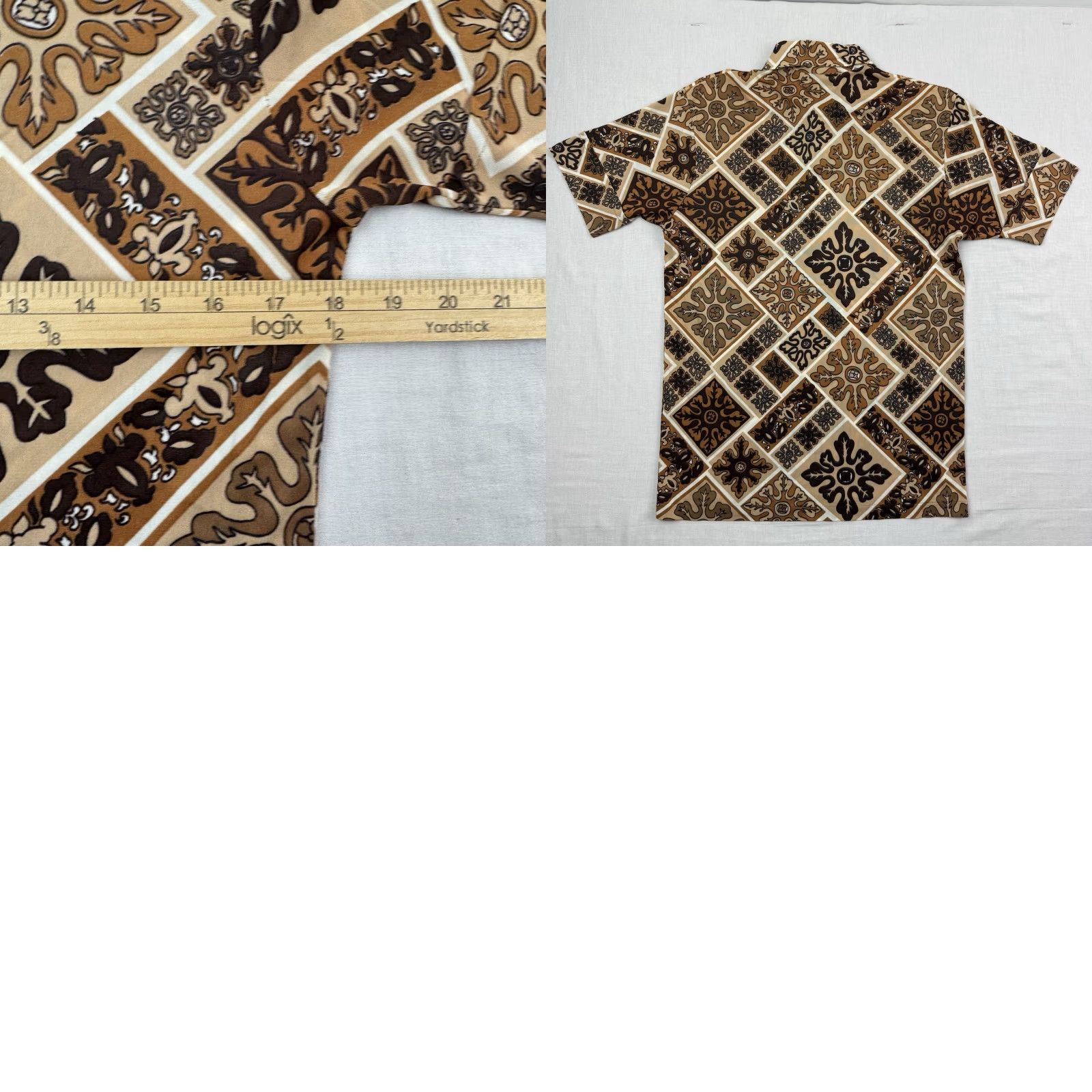 Vintage VINTAGE Prince Igor By Burma Polo Shirt Small Mens Adult S Brown Geometric Hipster 60s 70s Mid Century USA Size US S / EU 44-46 / 1 - 9 Thumbnail