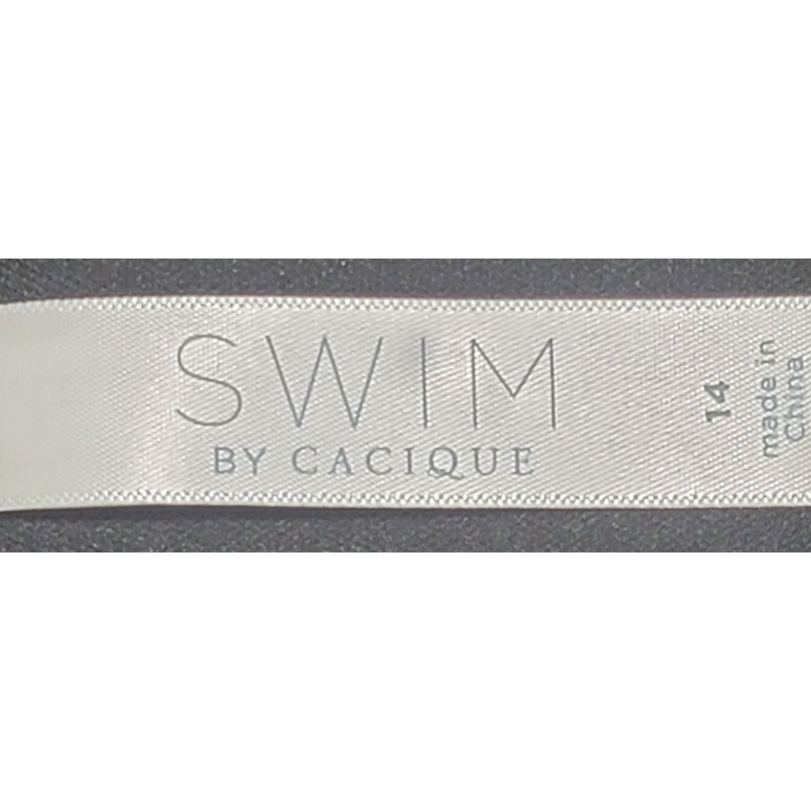 Other Cacique Black Multicolor Tankini Double V Swim Top 14 NWT Size ONE SIZE - 3 Thumbnail