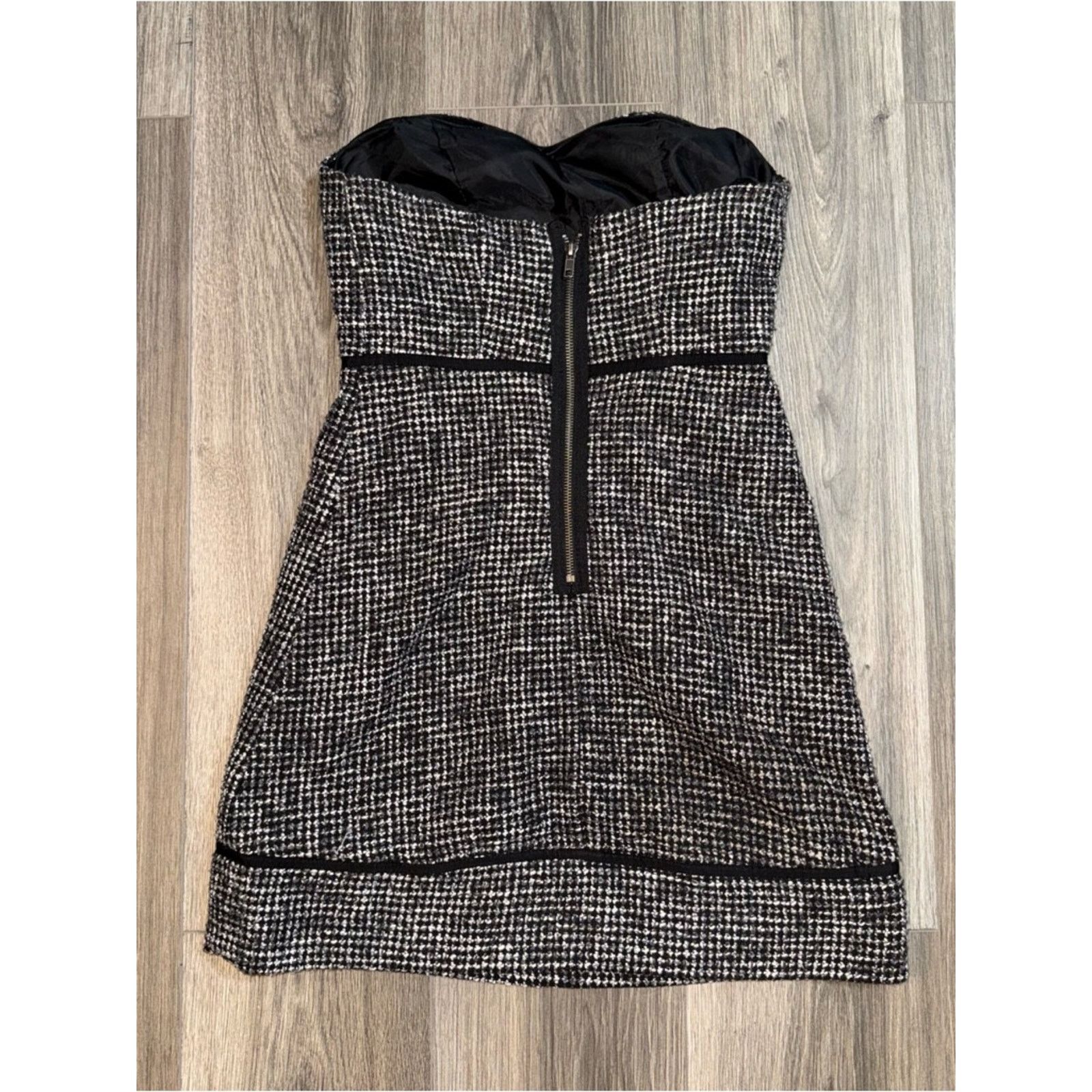 Urban Outfitters Kimchi Blue Tweed Strapless Dress Size 2 Gossip Girl Preppy Size XS / US 0-2 / IT 36-38 - 6 Thumbnail