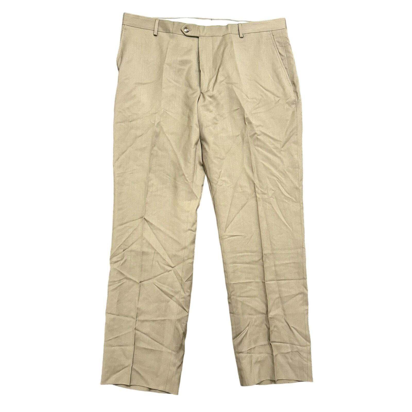 Jos. A. Bank Jos A. Bank Tailored Fit Dress Pants in Tan, Size 38X32 Size US 38 / EU 54 - 1 Thumbnail