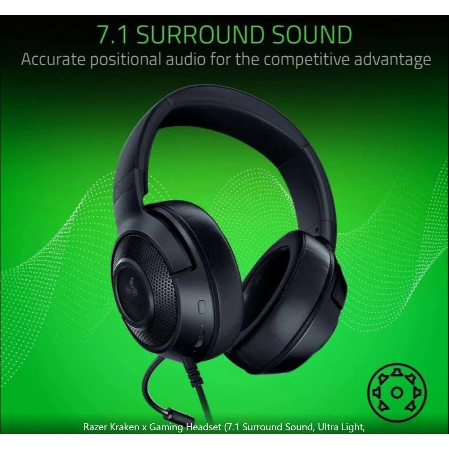 Other Razer Kraken X Multi-Platform Wired Gaming Headset 7.1 Surro Size ONE SIZE - 3 Thumbnail