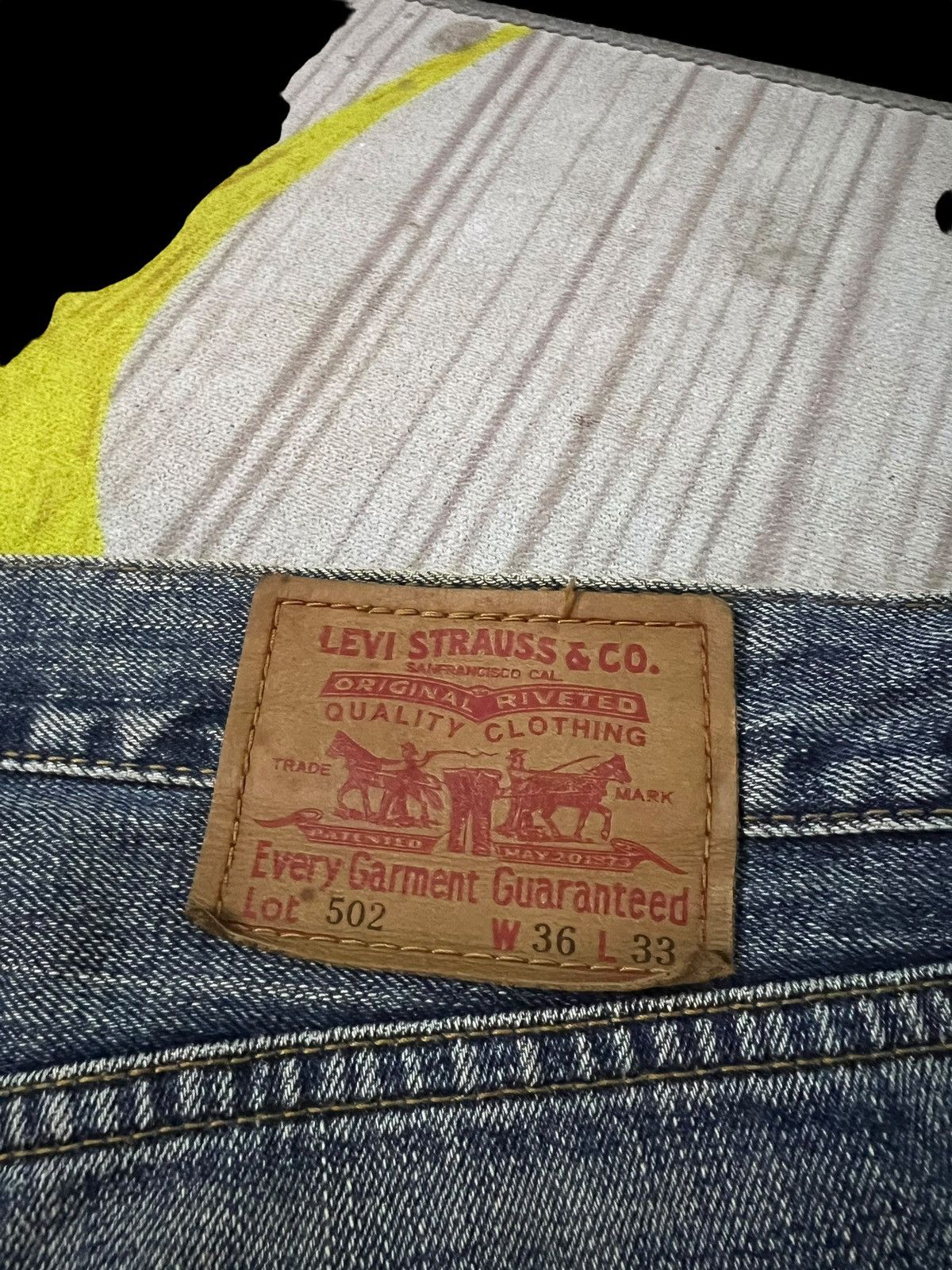 Levi's Vintage Levi’s 502 Mud Wash Jean Very Rare Size US 33 - 20 Thumbnail