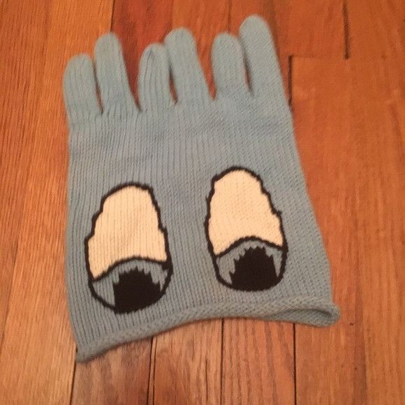 Other Blue knit winter eyes hat Size ONE SIZE - 2 Thumbnail