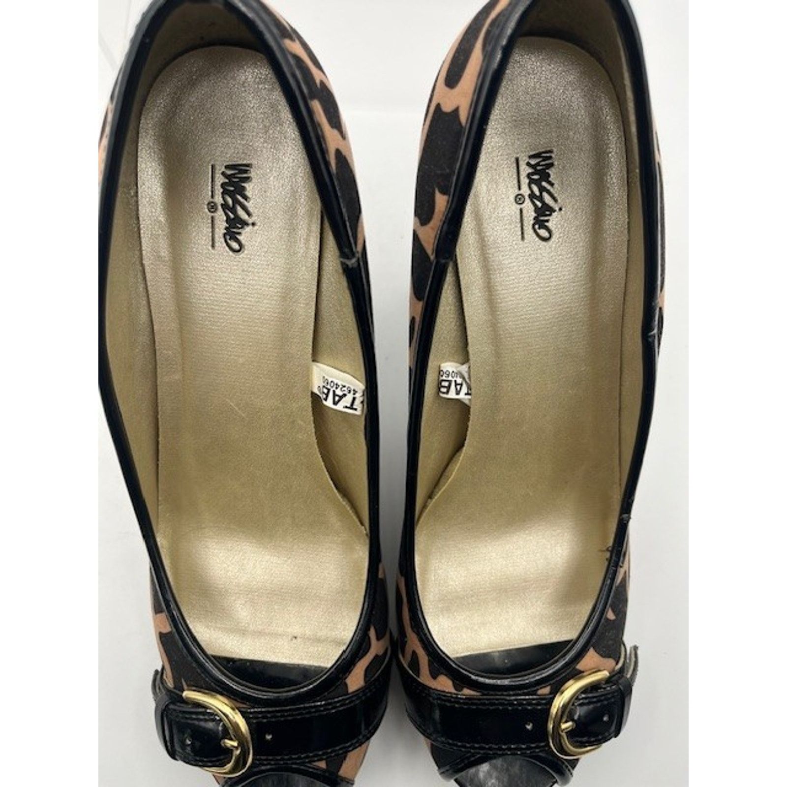 Mossimo Mossimo Leopard Print Heels Peep Toe Buckle Pumps Y2K Size US 8 / IT 38 - 7 Thumbnail