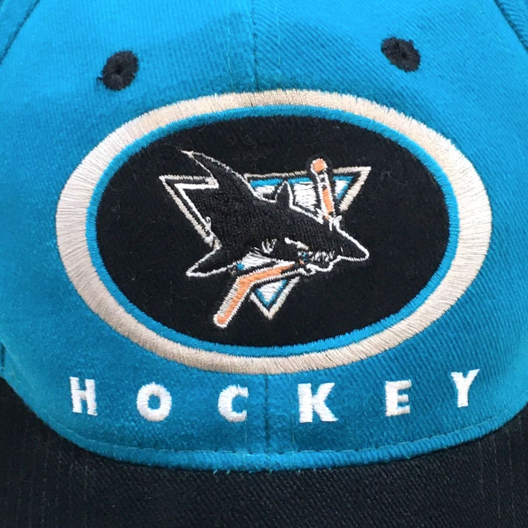 Vintage San Jose Sharks Hockey Baseball Cap Mens Blue OS Adjustable Embroidered Logo Size ONE SIZE - 3 Thumbnail