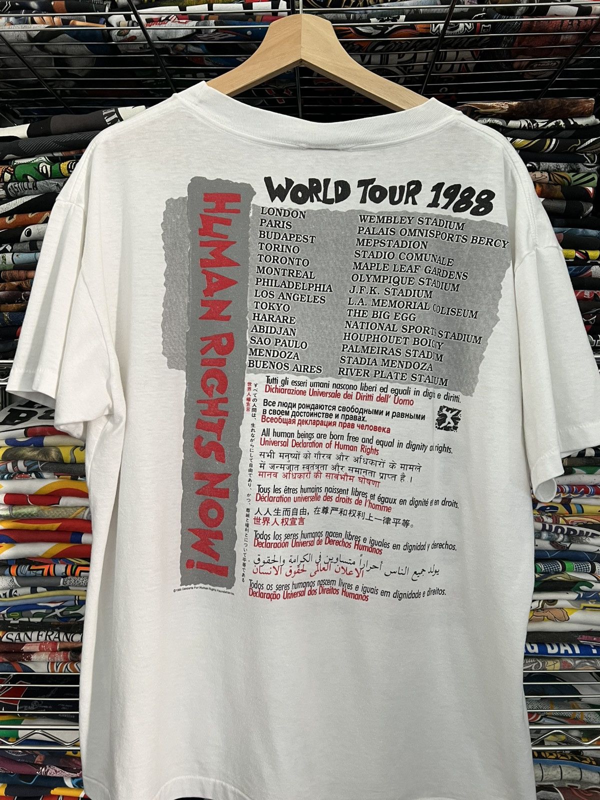 Reebok 1988 Human Rights Now! World Tour 80s Tee Size US XL / EU 56 / 4 - 2 Thumbnail