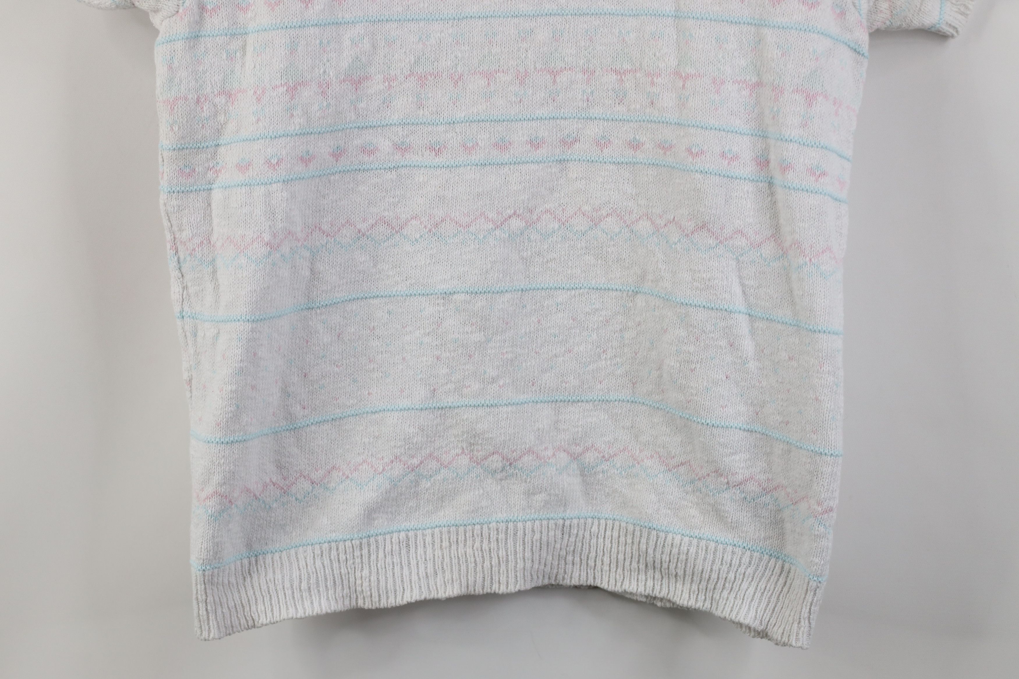 Vintage Vintage 90s Streetwear Fair Isle Knit Collared Sweater USA Size M / US 6-8 / IT 42-44 - 3 Thumbnail
