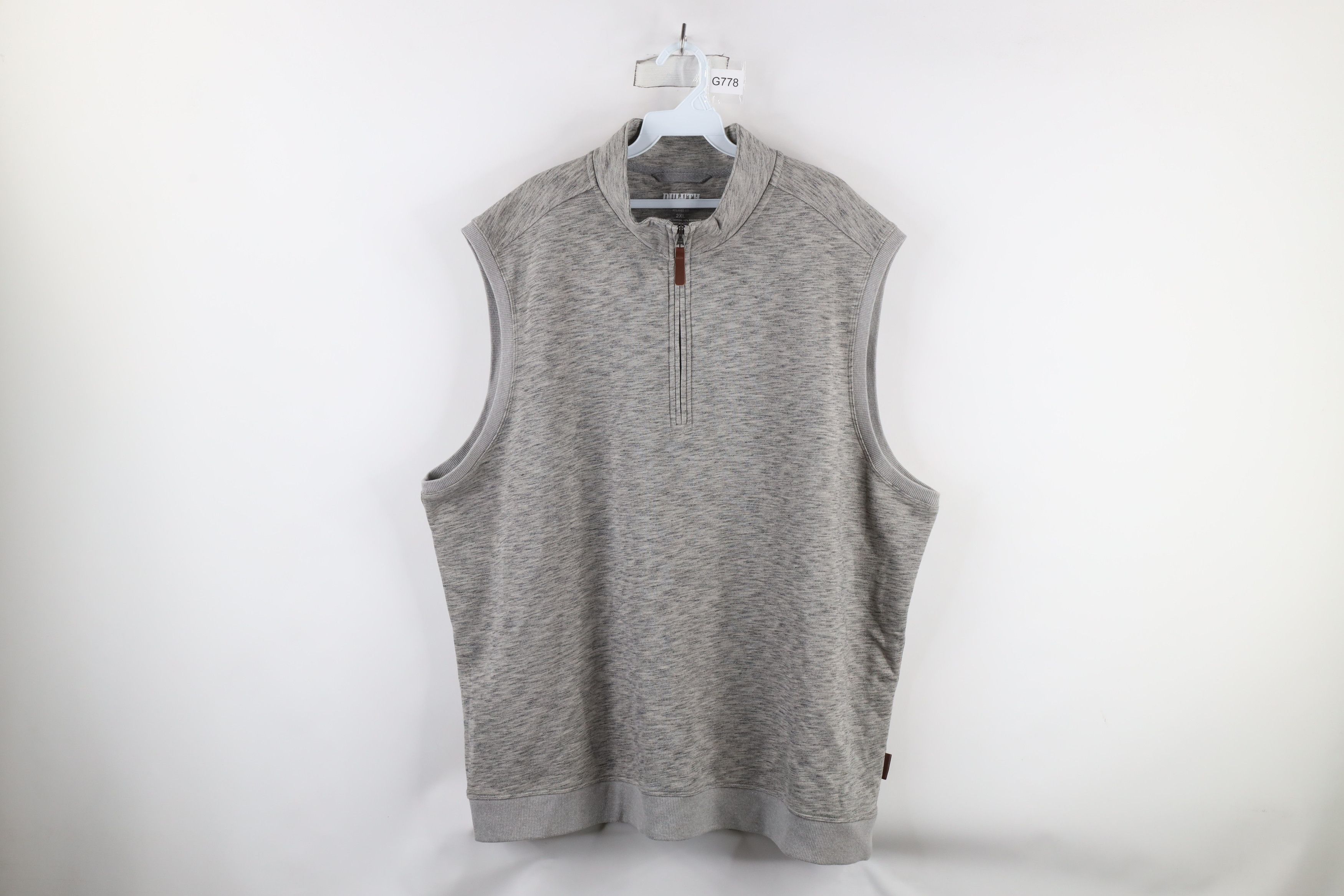 Duluth Trading Co Loophole Half Zip Comfort Vest Sweatshirt