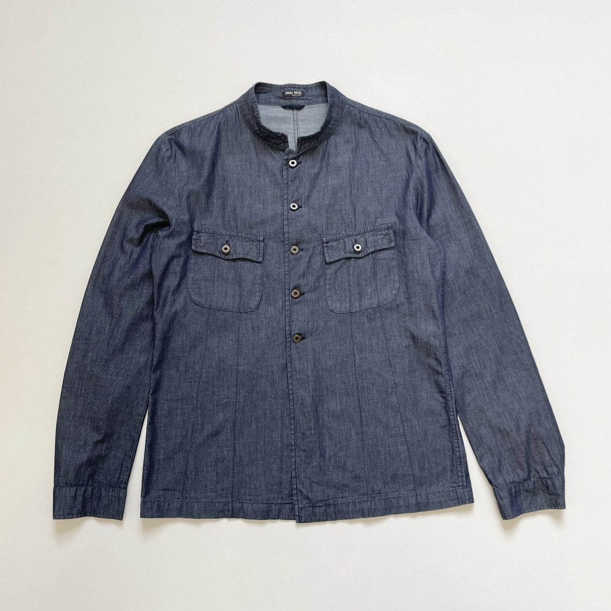 Miu Miu Mid 2000s Blue Denim ‘Western’ Over Shirt Size US M / EU 48-50 / 2 - 18 Thumbnail