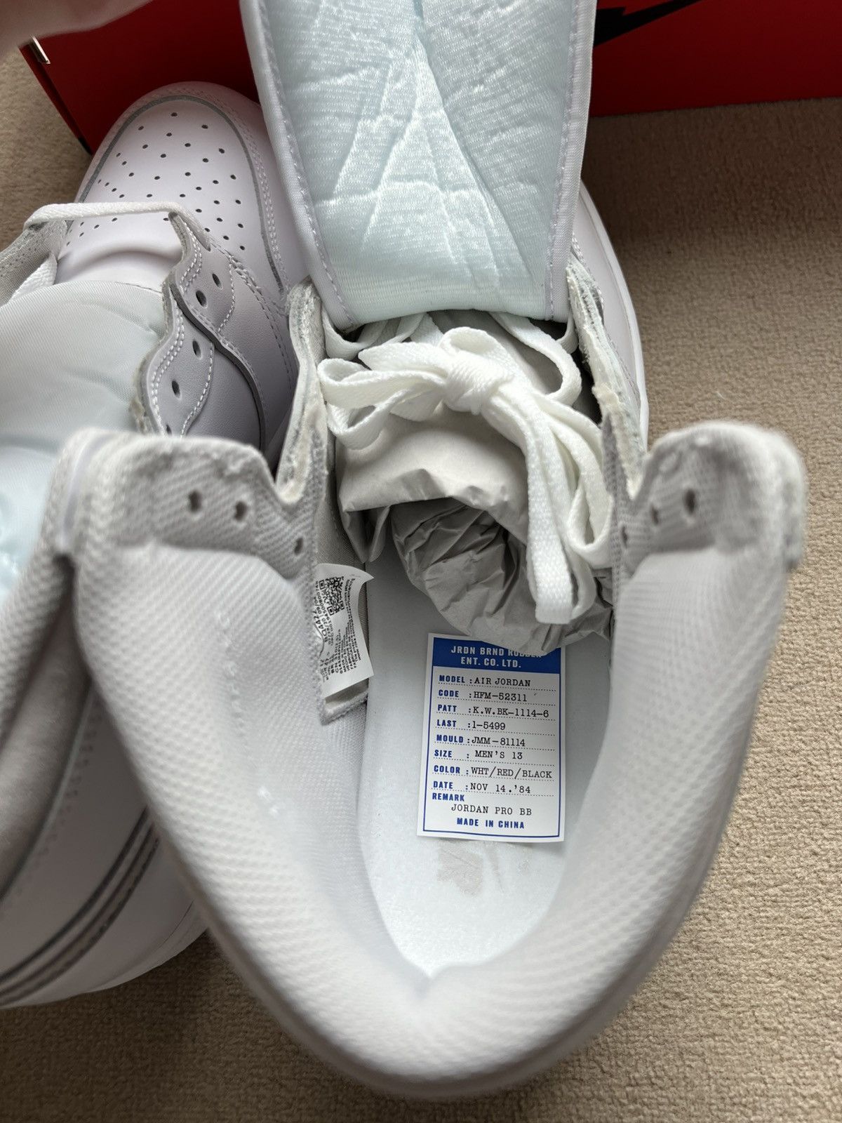 Nike Air Jordan 1 85 Neutral Grey Size US 13 / EU 46 - 7 Thumbnail