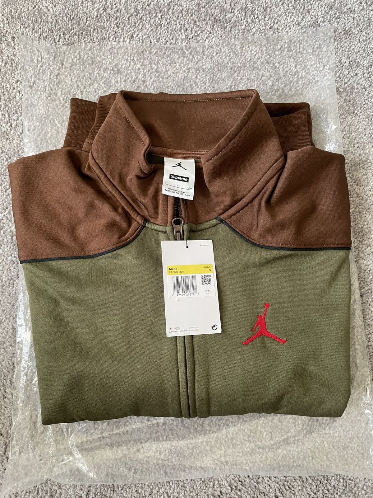 Jordan Brand × Supreme Supreme x Jordan Tricot Track Jacket Olive Small Size US S / EU 44-46 / 1 - 3 Thumbnail