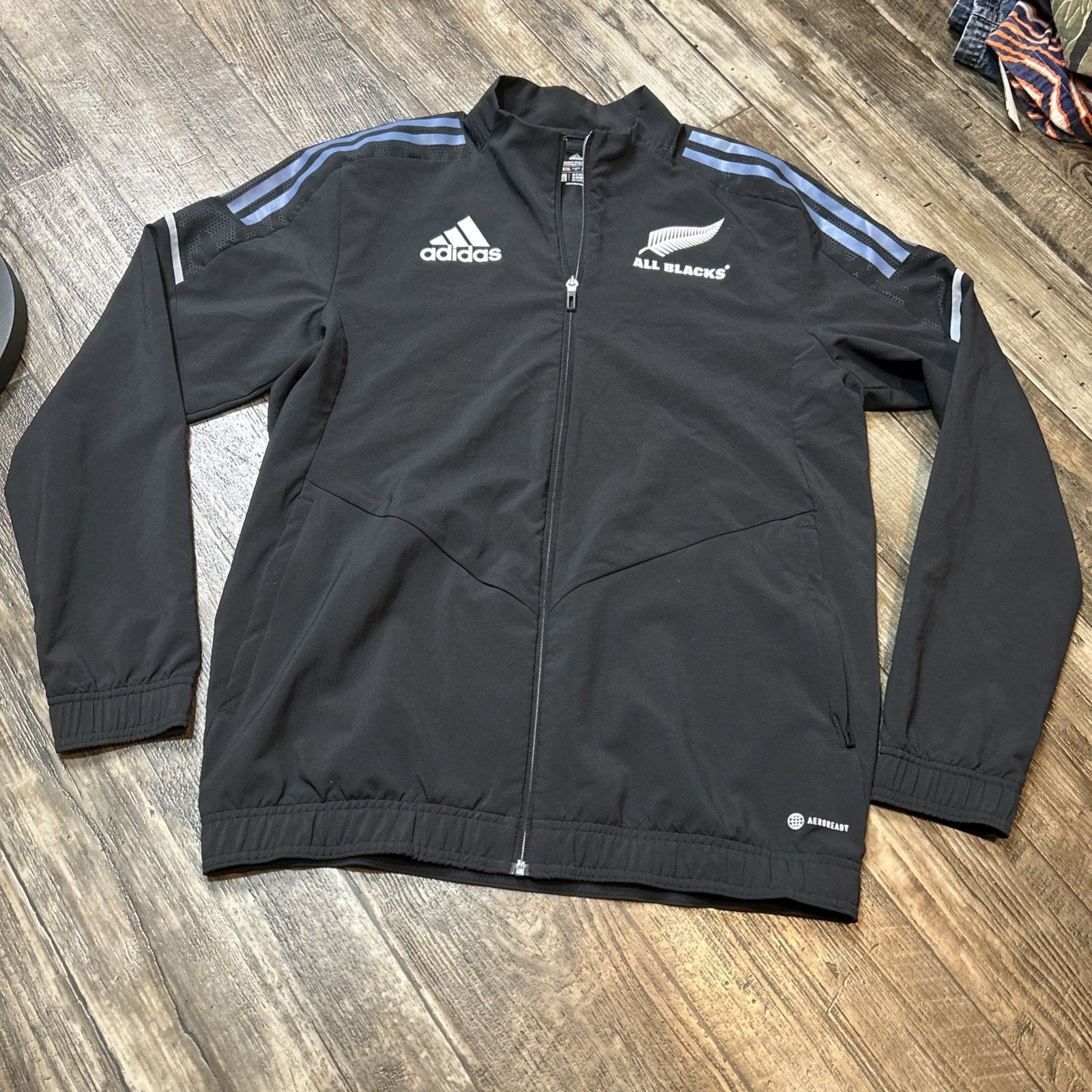 Adidas New Zealand All Blacks Adidas Firebird Jacket Black Zip M Size US M / EU 48-50 / 2 - 1 Thumbnail