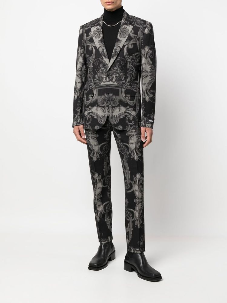 Versace o1y0525 Casual Pant in Black/Silver Size US 36 / EU 52 - 5 Thumbnail