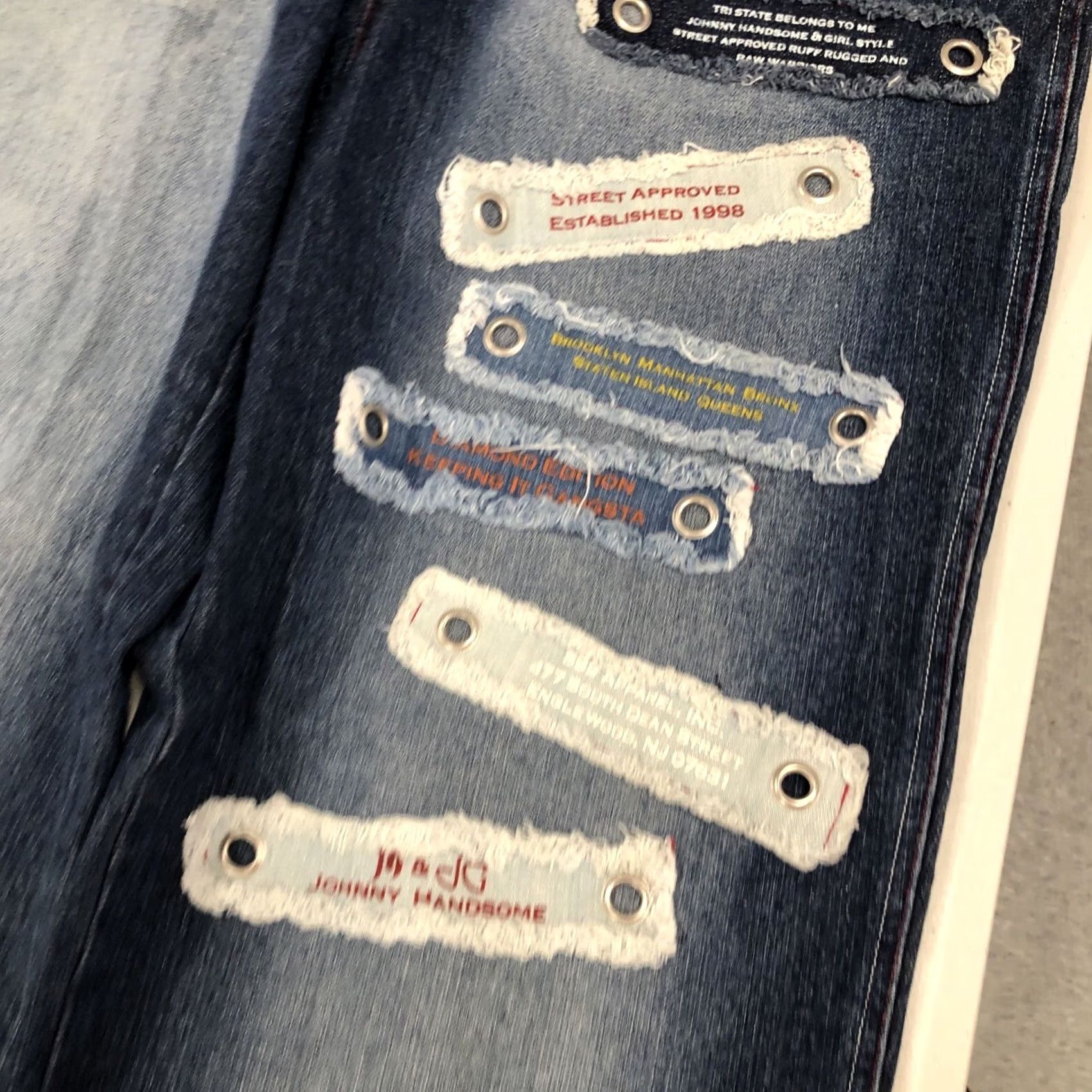Vintage Johnny Handsome Jeans Mens 32 Blue Men Tag 31x32 Decorative Baggy Hip Hop Skate Size US 32 / EU 48 - 3 Thumbnail