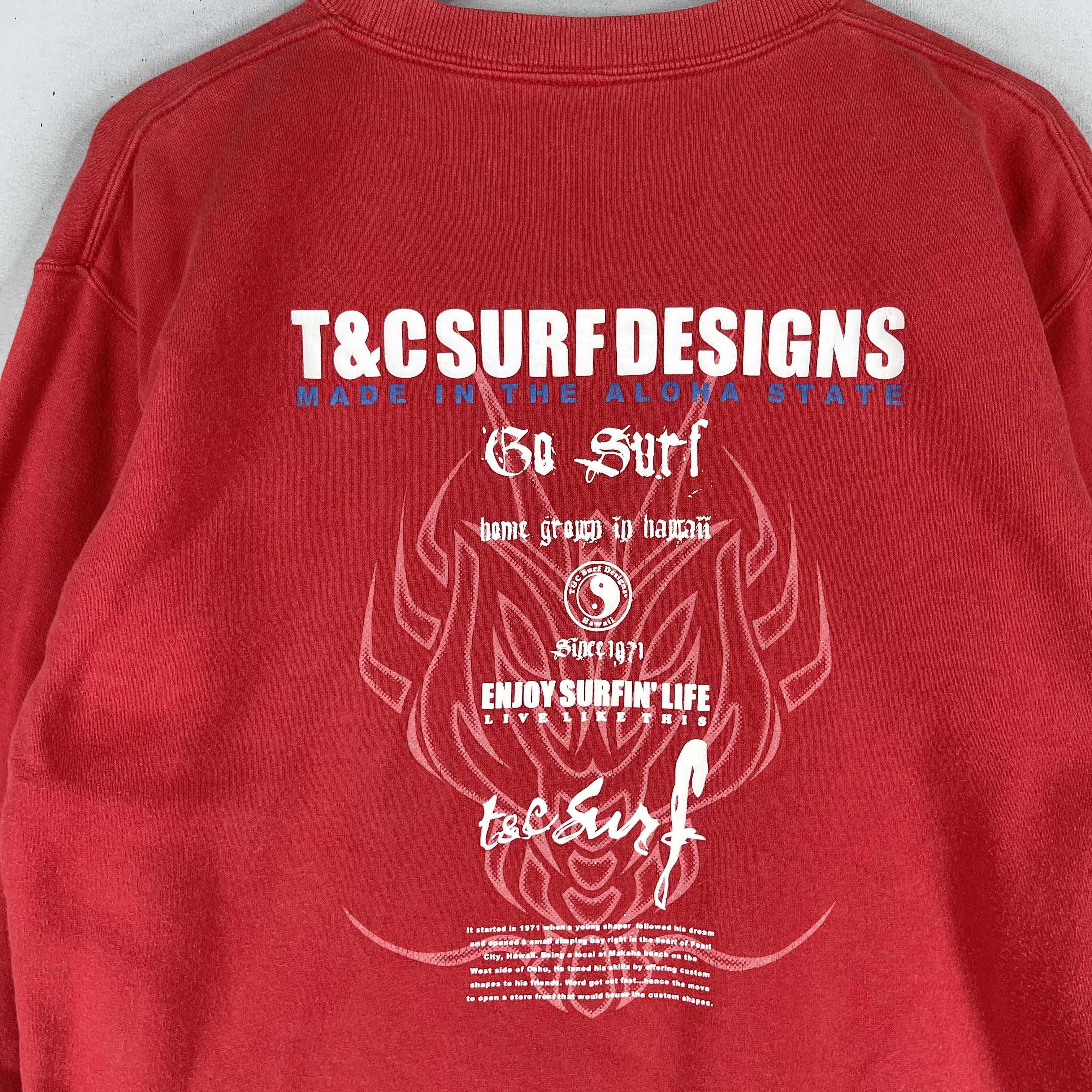 Japanese Brand × Vintage Vintage T&C Surf Design Back Hit Logo Printed Sweatshirt Size US M / EU 48-50 / 2 - 2 Thumbnail