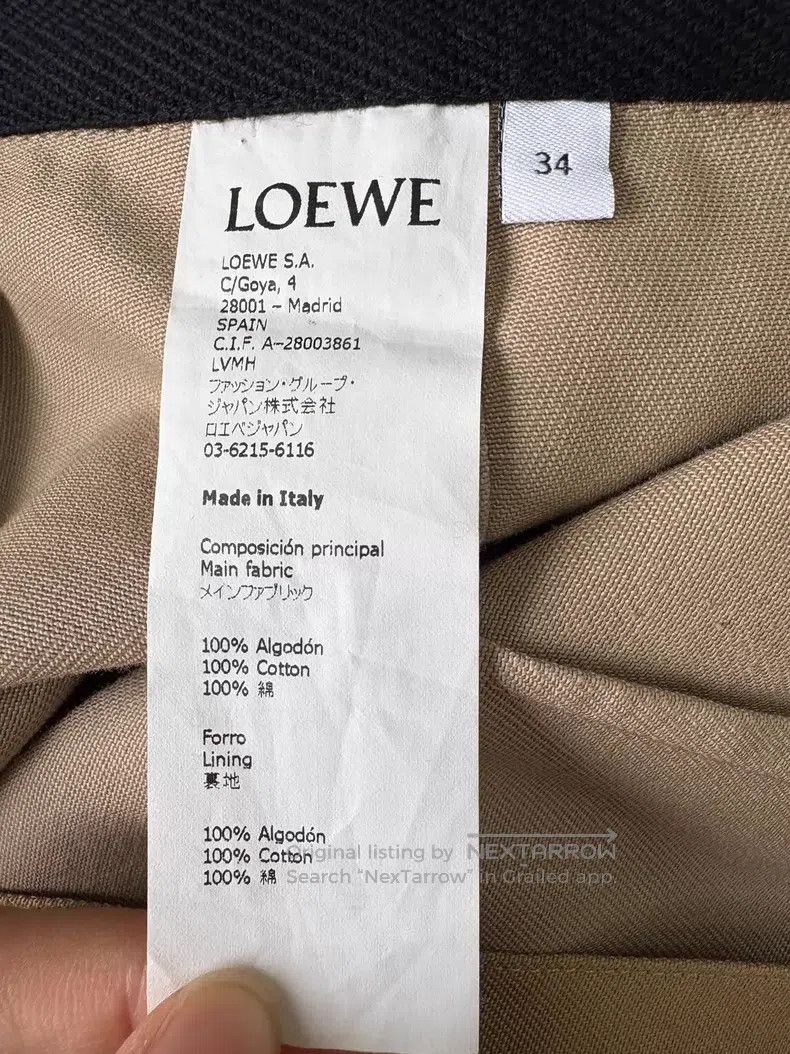 Loewe Loewe Khaki Colored Patchwork Nine-Quarter High-Waisted Wi Size 42" / US 20 - 6 Thumbnail